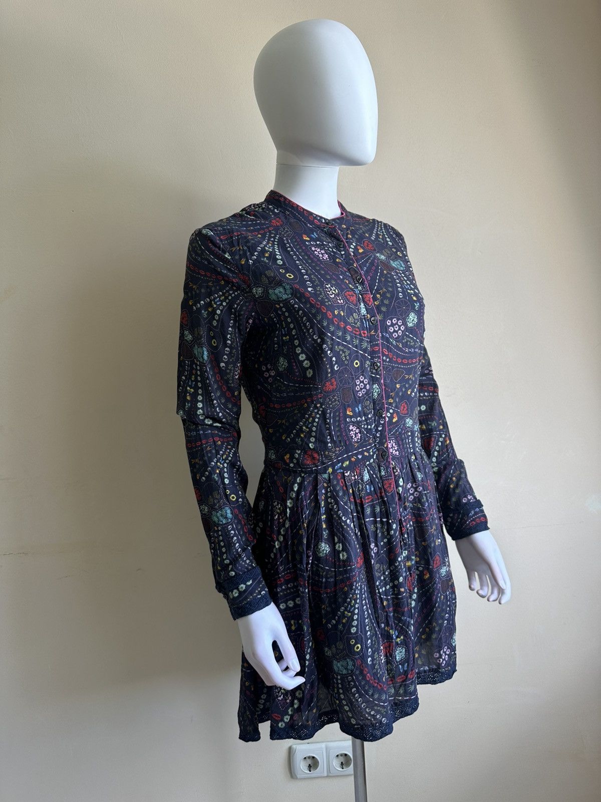 Zadig & Voltaire Zadig & Voltaire Floral Skull Print Long Sleeve Skater Dress Size M / US 6-8 / IT 42-44 - 2 Thumbnail