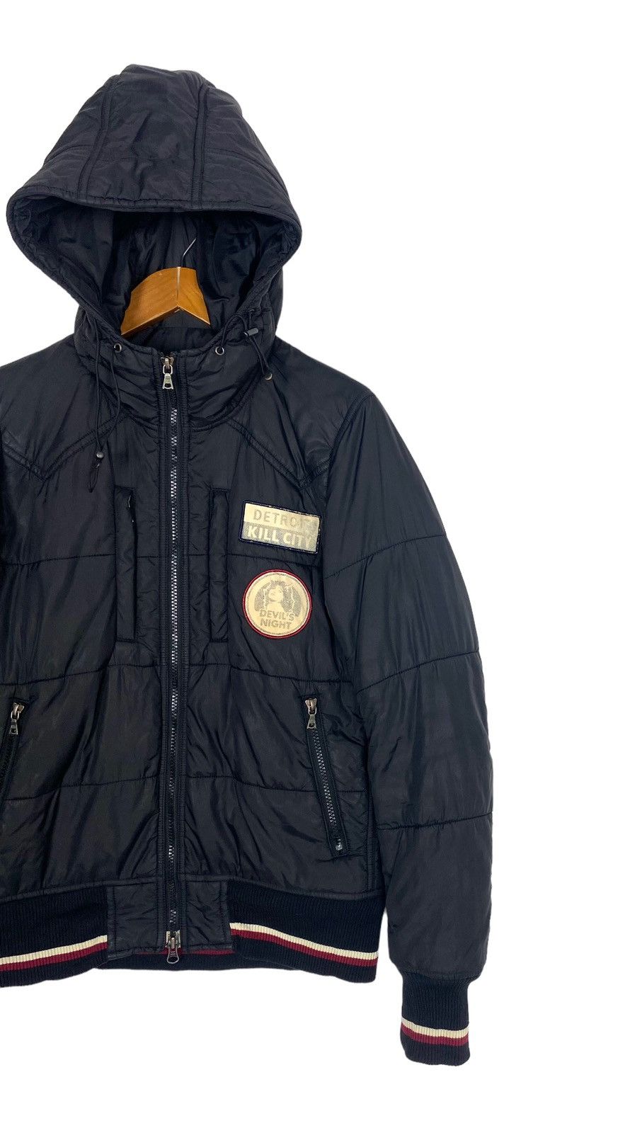 Hysteric Glamour Vtg Hysteric Glamour " Detroit kill city " Puffer Hoodies Size US S / EU 44-46 / 1 - 3 Thumbnail