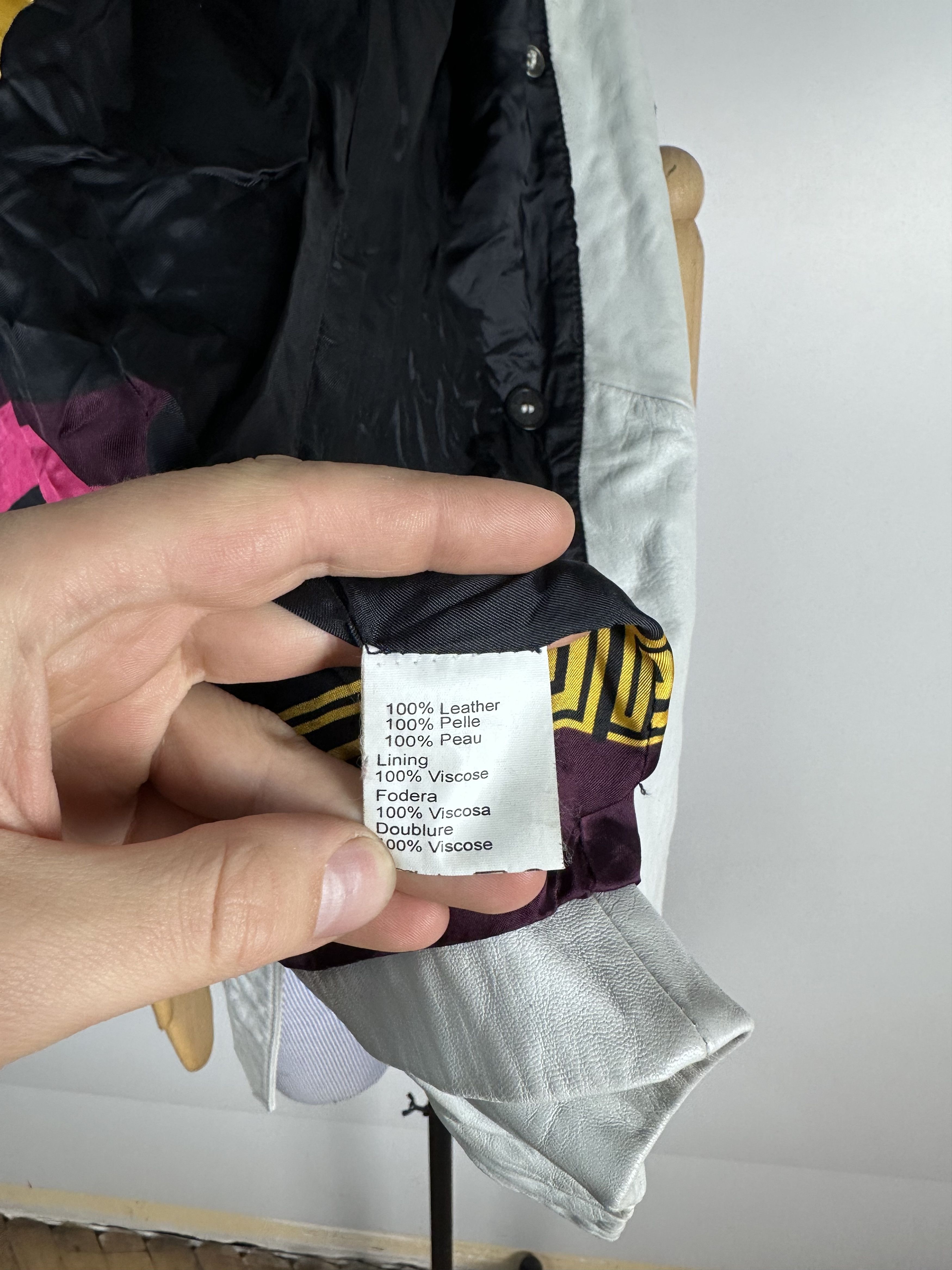 Versace × Vintage Versace v2 Vintage Leather Double Breasted Coat Jacket Size M / US 6-8 / IT 42-44 - 17 Thumbnail