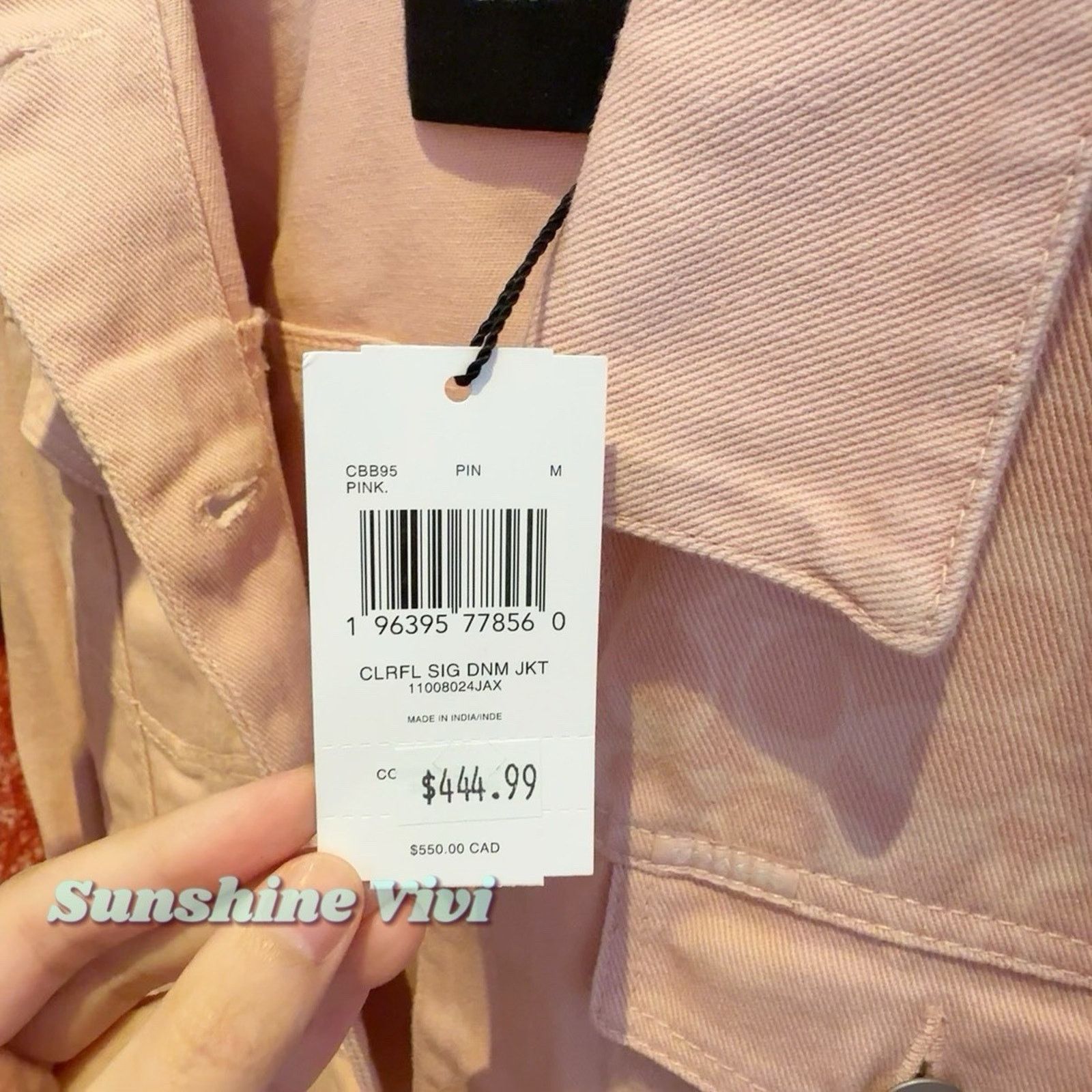Coach NWT COACH Colorful Signature Denim Jacket Woman's CBB95 Pink Size M / US 6-8 / IT 42-44 - 8 Thumbnail
