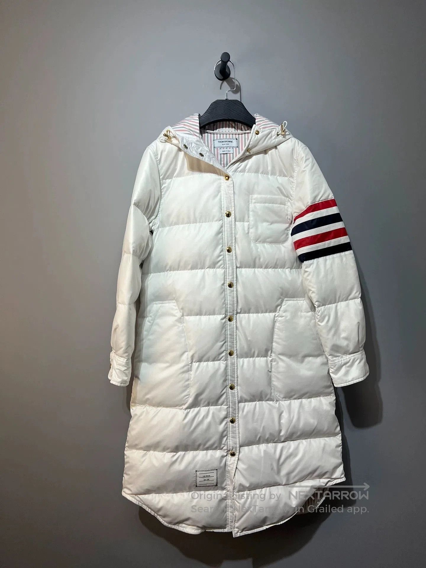 Thom Browne Thom Browne White Long Down Coat. Size US XL / EU 56 / 4 - 1 Thumbnail