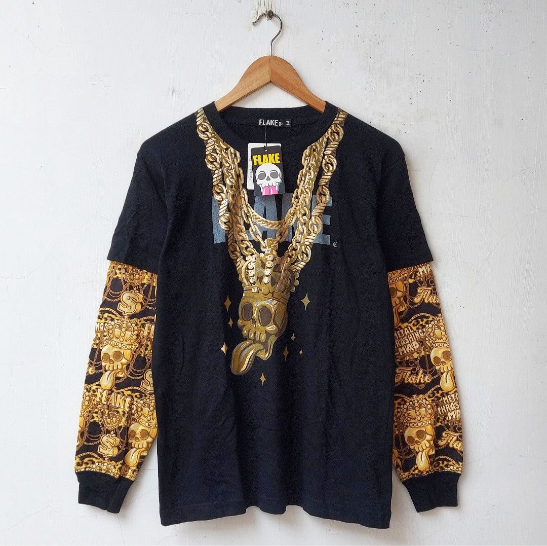 Japanese Brand FLAKE Metal Thrashing Mad Long Sleeve Size US M / EU 48-50 / 2 - 1 Thumbnail