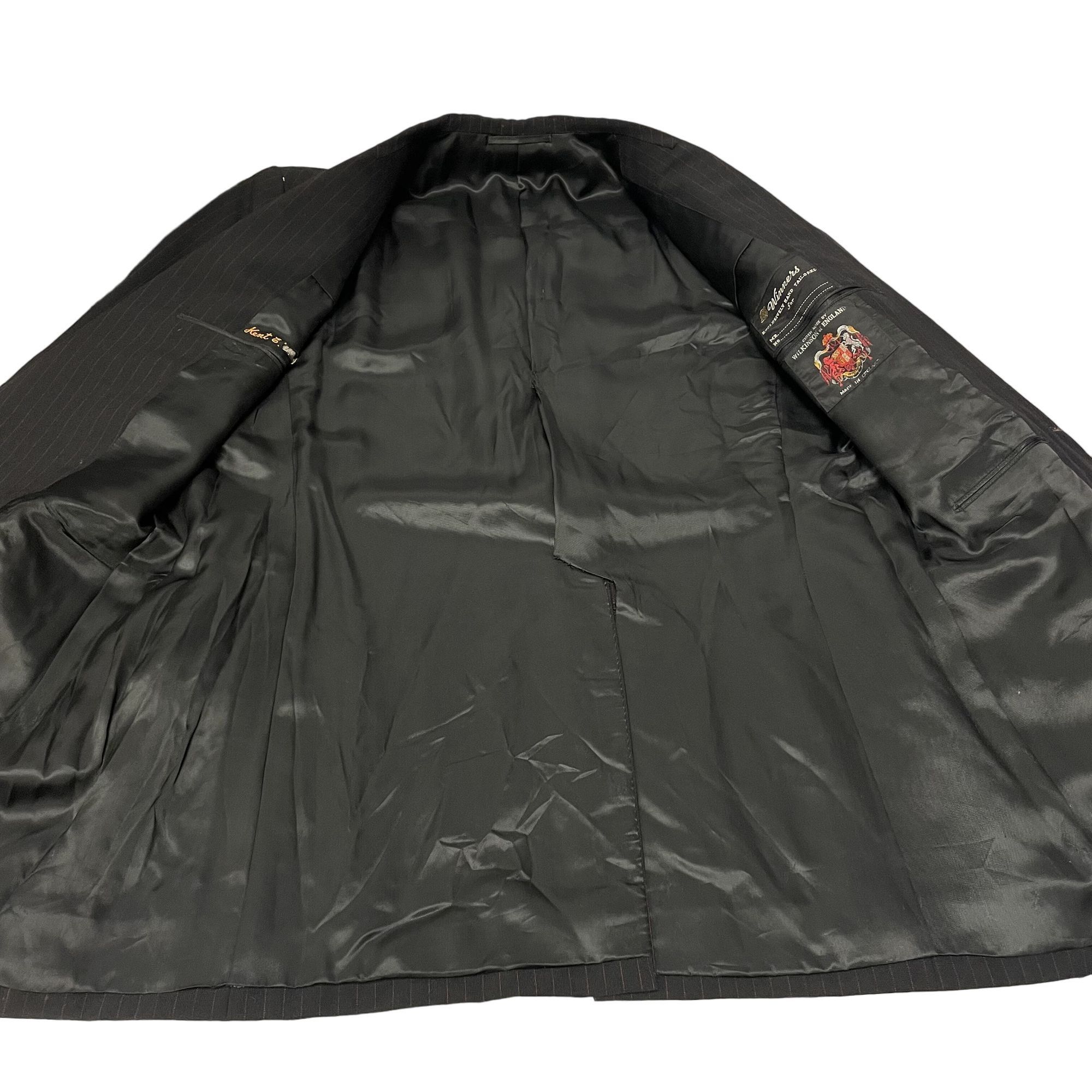 Other Vtg Wilkinson of England BESPOKE Black Red Stripe Sport Coat Size 40L - 6 Thumbnail