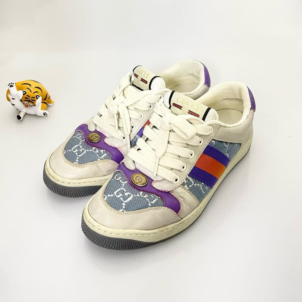 Gucci Gucci Dirty Shoes Purple Tail Size US 6 / IT 36 - 1 Thumbnail