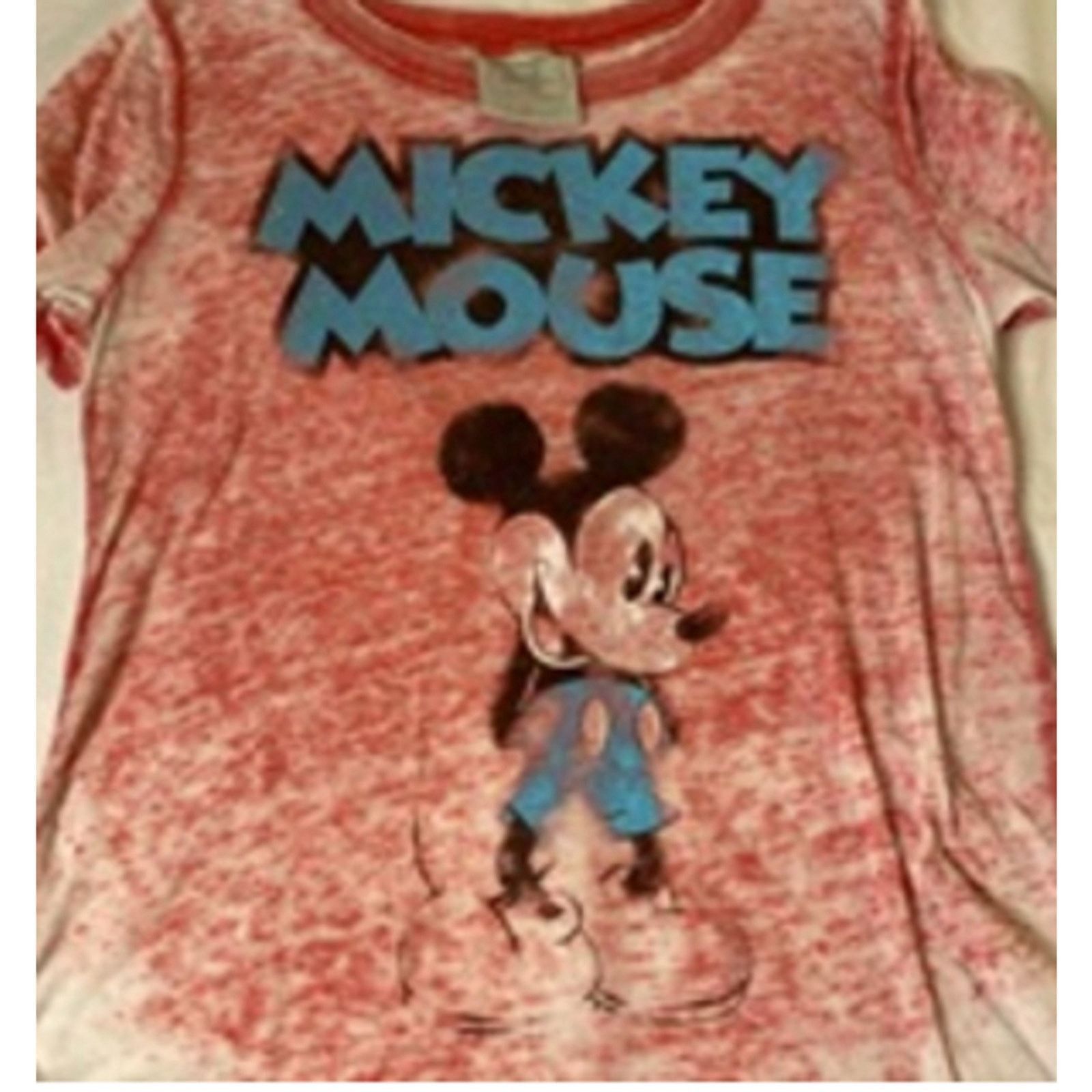 Disney Disney Mickey Mouse Burnout Tee Red Vintage Look Graphic L Size L / US 10 / IT 46 - 3 Thumbnail