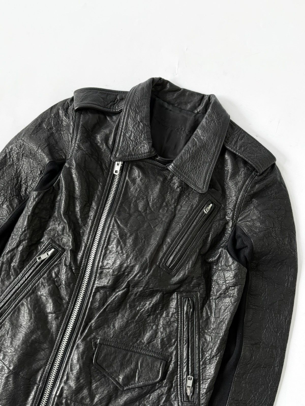 Rick Owens Rick Owens Black Leather Stooges Biker Jacket Size US S / EU 44-46 / 1 - 5 Thumbnail