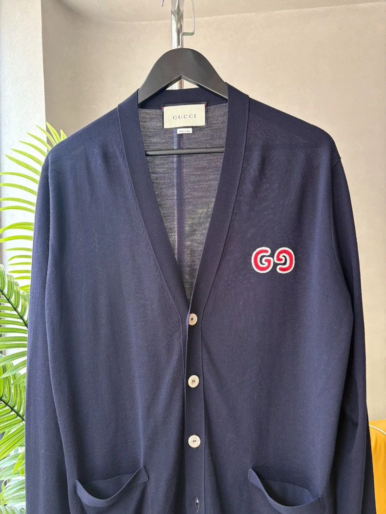 Gucci Gucci Dark blue cardigan jacket 2502-Nextarrow Size US XL / EU 56 / 4 - 4 Thumbnail