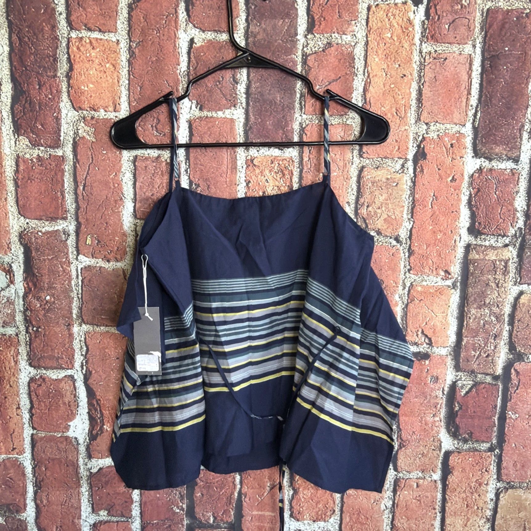 Nordstrom Nordstrom Cotton Blend Blue Sleeveless Blouse NWT Small Womens Shirt V-Neck Size S / US 4 / IT 40 - 3 Thumbnail