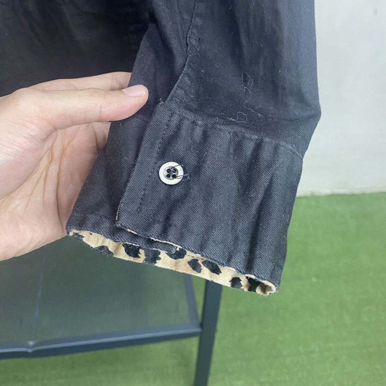 semanticdesign Semantic Design Black Tonal Skull Embroidered Military Shirt Size US M / EU 48-50 / 2 - 9 Thumbnail