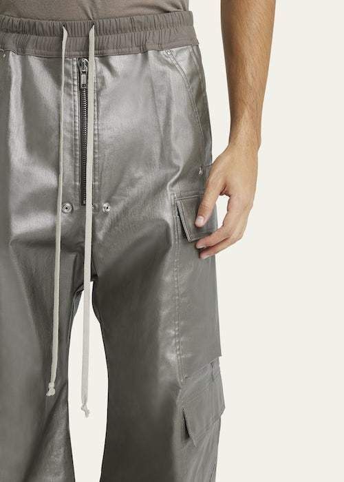 Rick Owens o1s1v1n0724 Cargo Pants in Silver Size US 32 / EU 48 - 4 Thumbnail