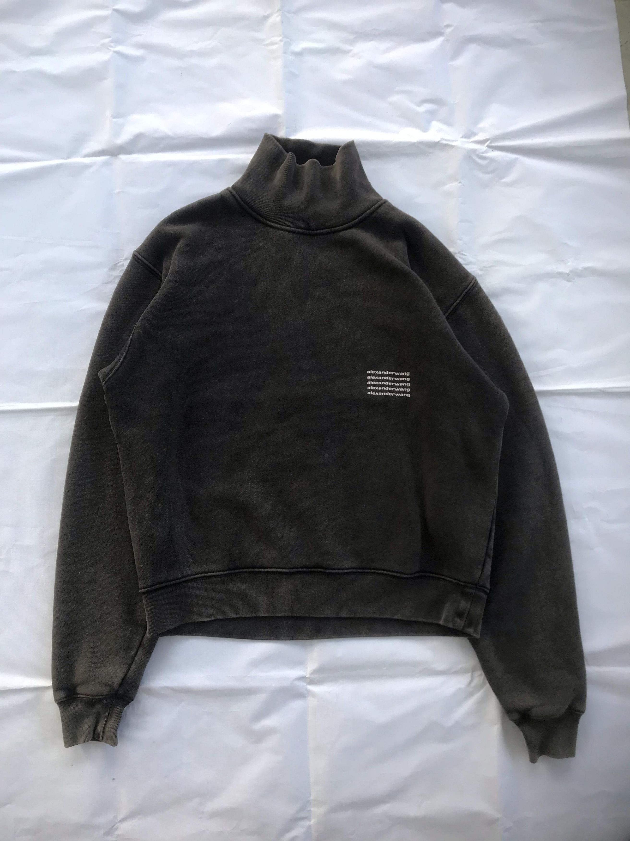 Alexander Wang × Designer Alexander Wang Graphic Print Logo Sweatshirt Faded Black Size US L / EU 52-54 / 3 - 2 Thumbnail