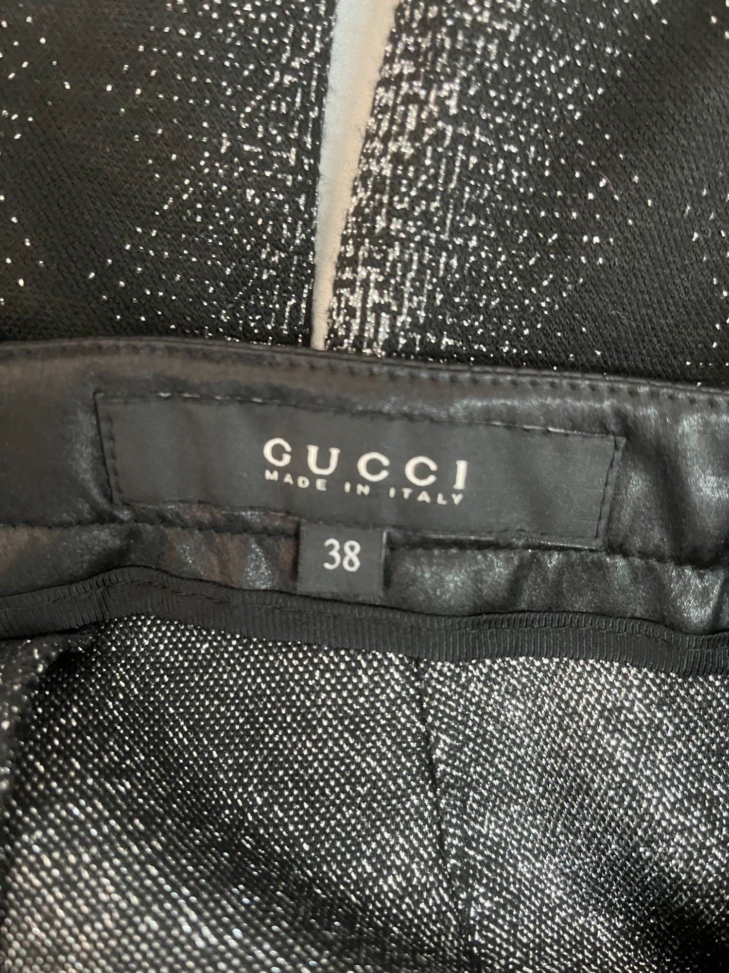Gucci Gucci By Tom Ford Black And Silver Tight Pants Size 27" / US 4 / IT 40 - 5 Thumbnail