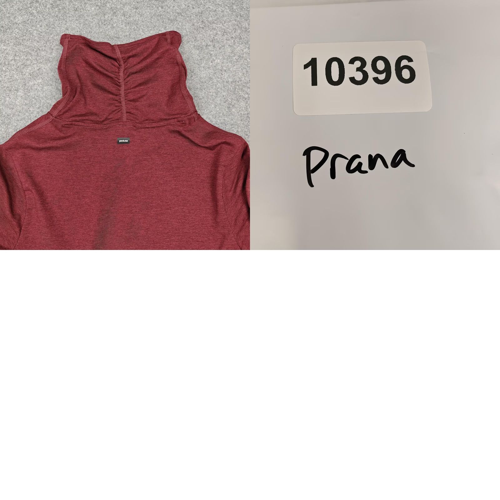 Prana PrAna Turtleneck Shirt Womens Small Red Long Sleeve Athletic Back Zip Pocket Size S / US 4 / IT 40 - 8 Thumbnail