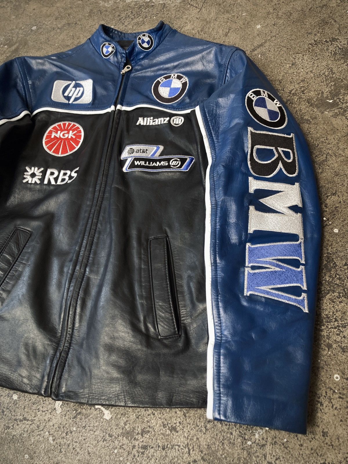 BMW × Formula 1 × Vintage Vintage 90s BMW Racing Leather Jacket Size US S / EU 44-46 / 1 - 3 Thumbnail