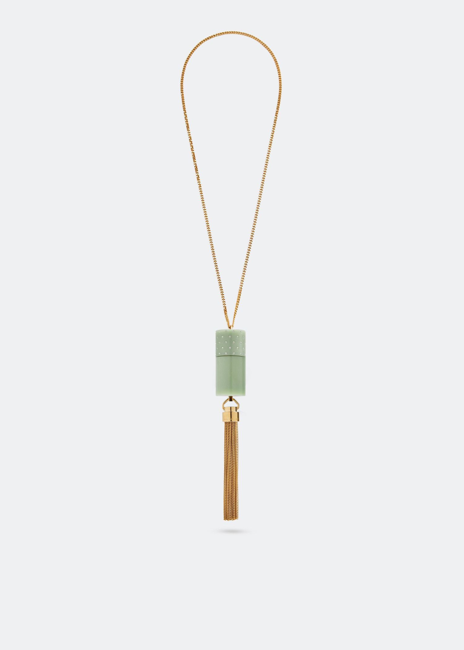 Saint Laurent Paris o1bcso1str1224 Size: OS/Angelica Mini Tube Necklace in Green Size ONE SIZE - 1 Thumbnail