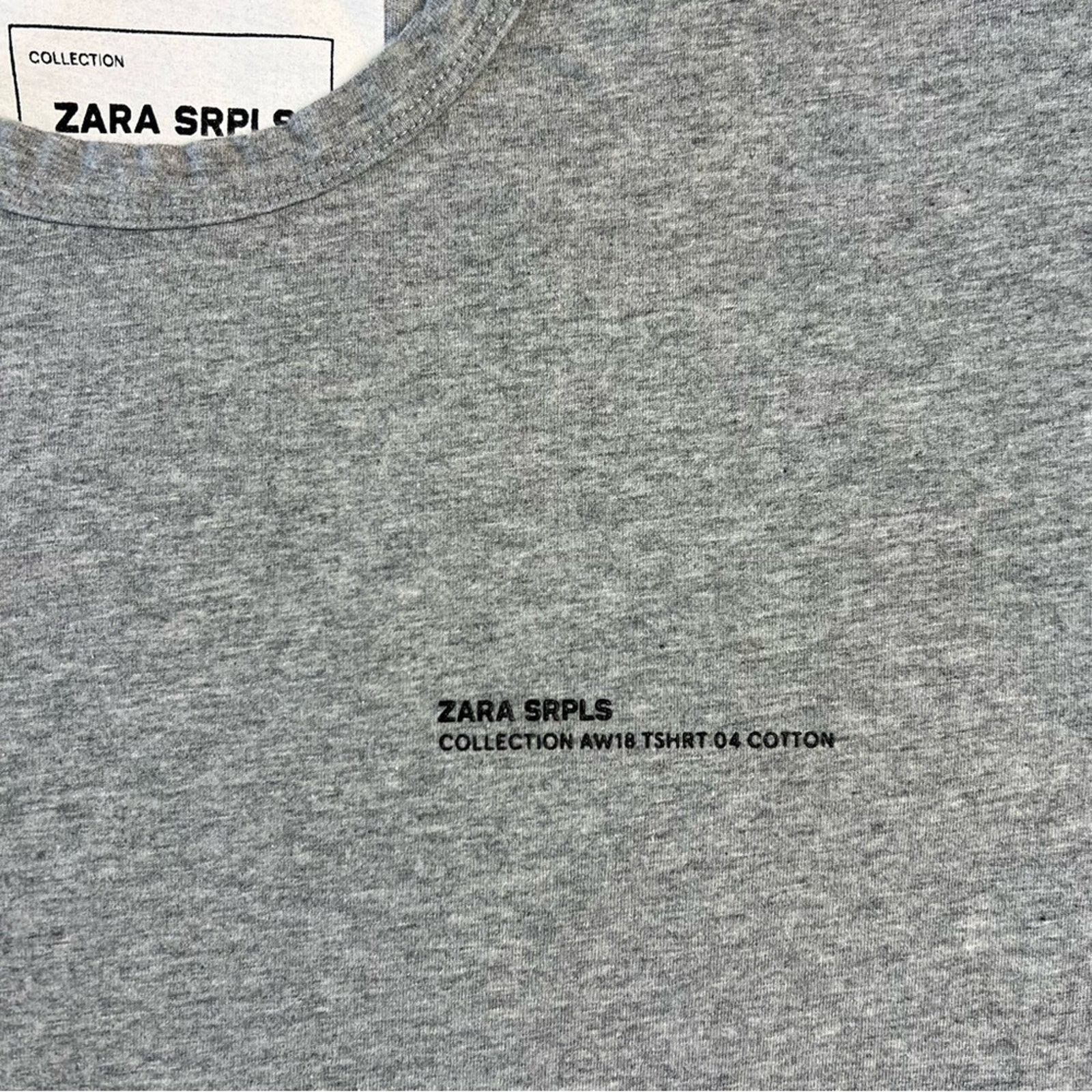 Zara Zara Collection XS Basic Grey T-Shirt Short Sleeve Crew Neck Size XS / US 0-2 / IT 36-38 - 3 Thumbnail