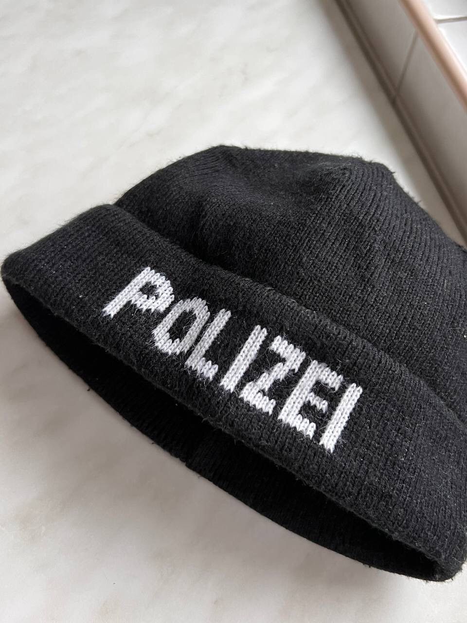 Vintage Vintage POLIZEI GERMANY 90s Knit Hat Vetements Style Police Size ONE SIZE - 3 Thumbnail