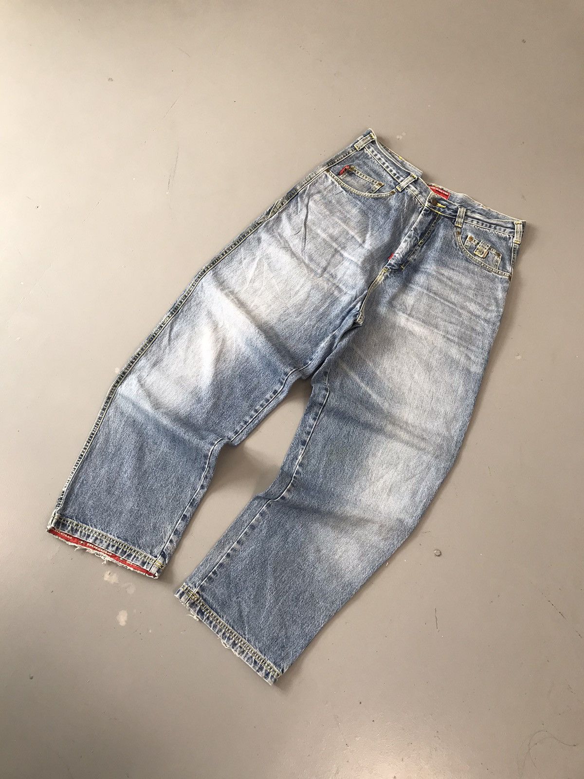 JNCO × Southpole × Vintage Vintage Y2K Mazine SpellOut baggy fit denim Size US 35 - 2 Thumbnail