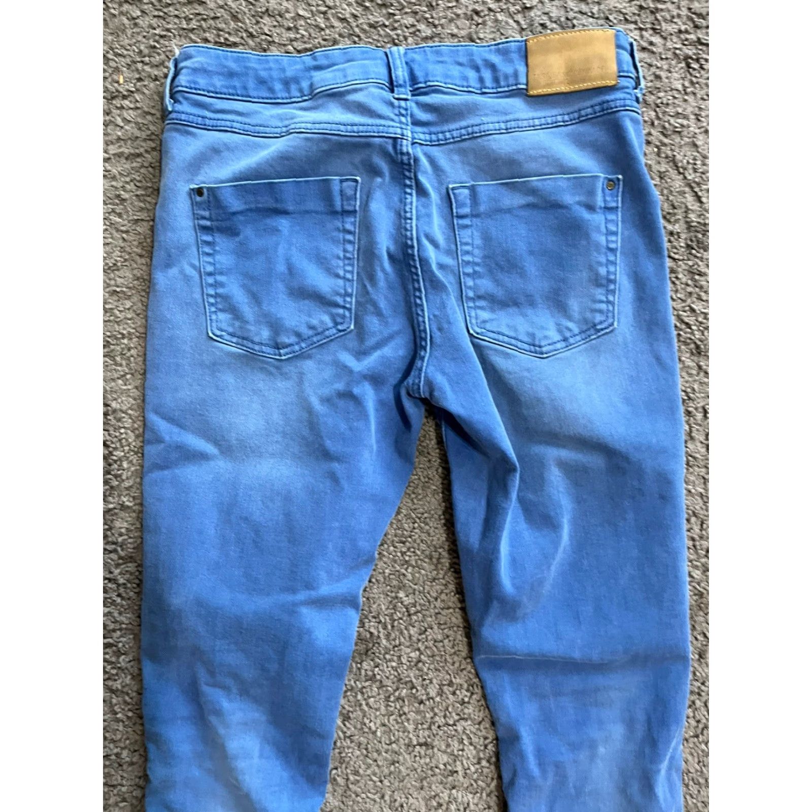 Zara ZARA Basic Jeans Women Blue 6 Regular Size Solid USA Womens Size 28" / US 6 / IT 42 - 2 Thumbnail
