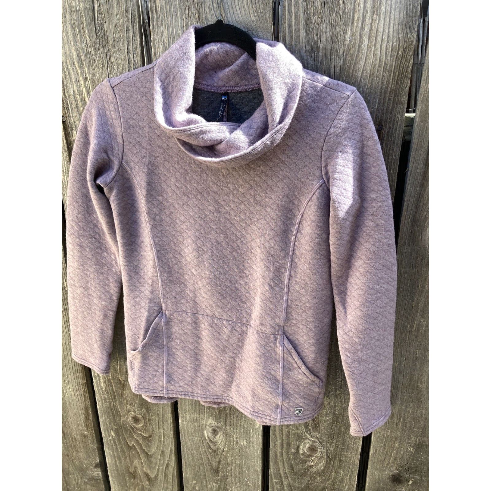 Vintage Kuhl Women's Sweater Purple Solid Pullover XS Cotton Pocket Stretch Turtle Camp Shirt Size XS / US 0-2 / IT 36-38 - 4 Thumbnail