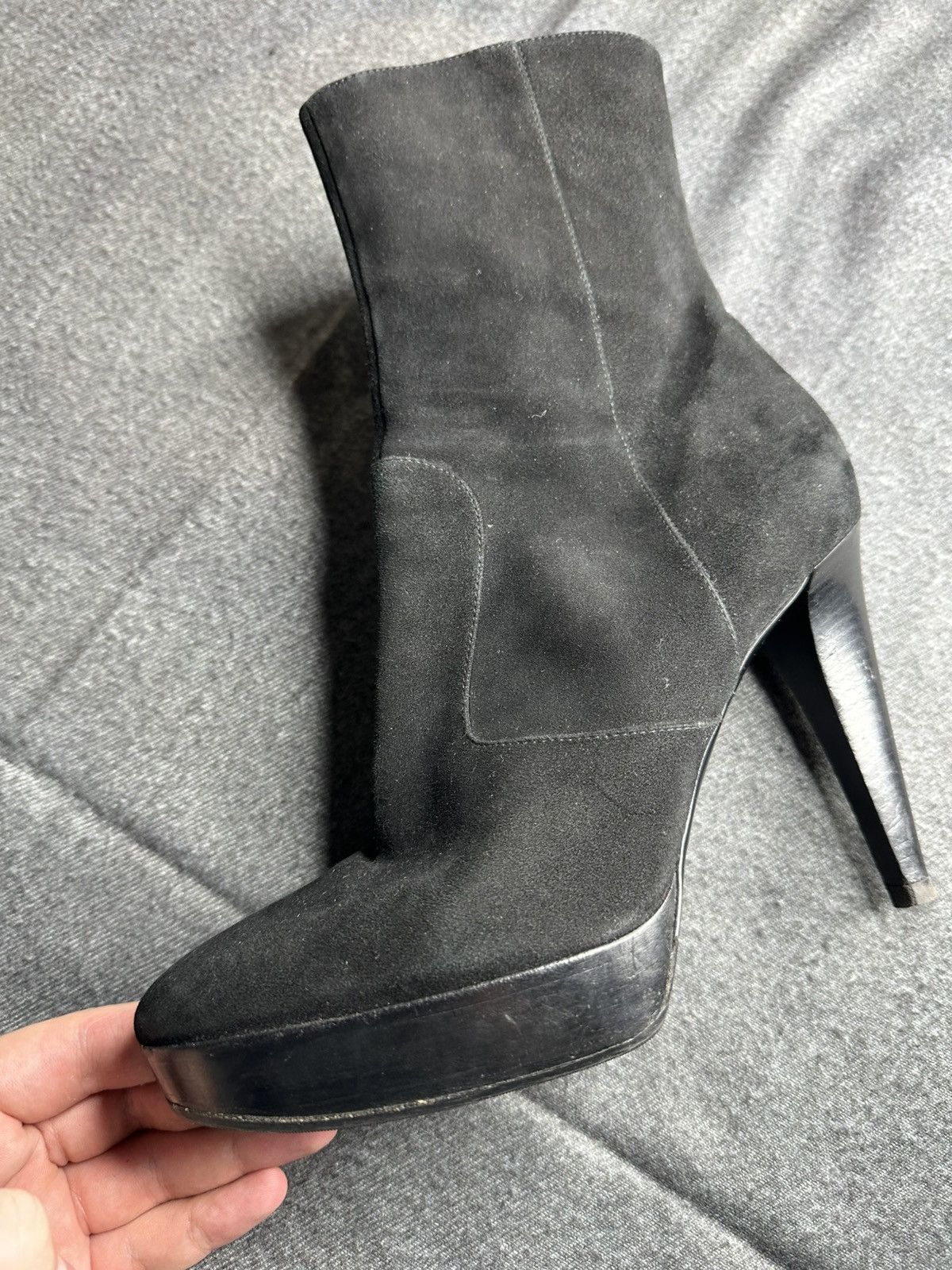 Sergio Rossi Sergio Rossi Suede Ankle Boots High Heel Platform Size 39.5 Size US 8.5 / IT 38.5 - 19 Thumbnail