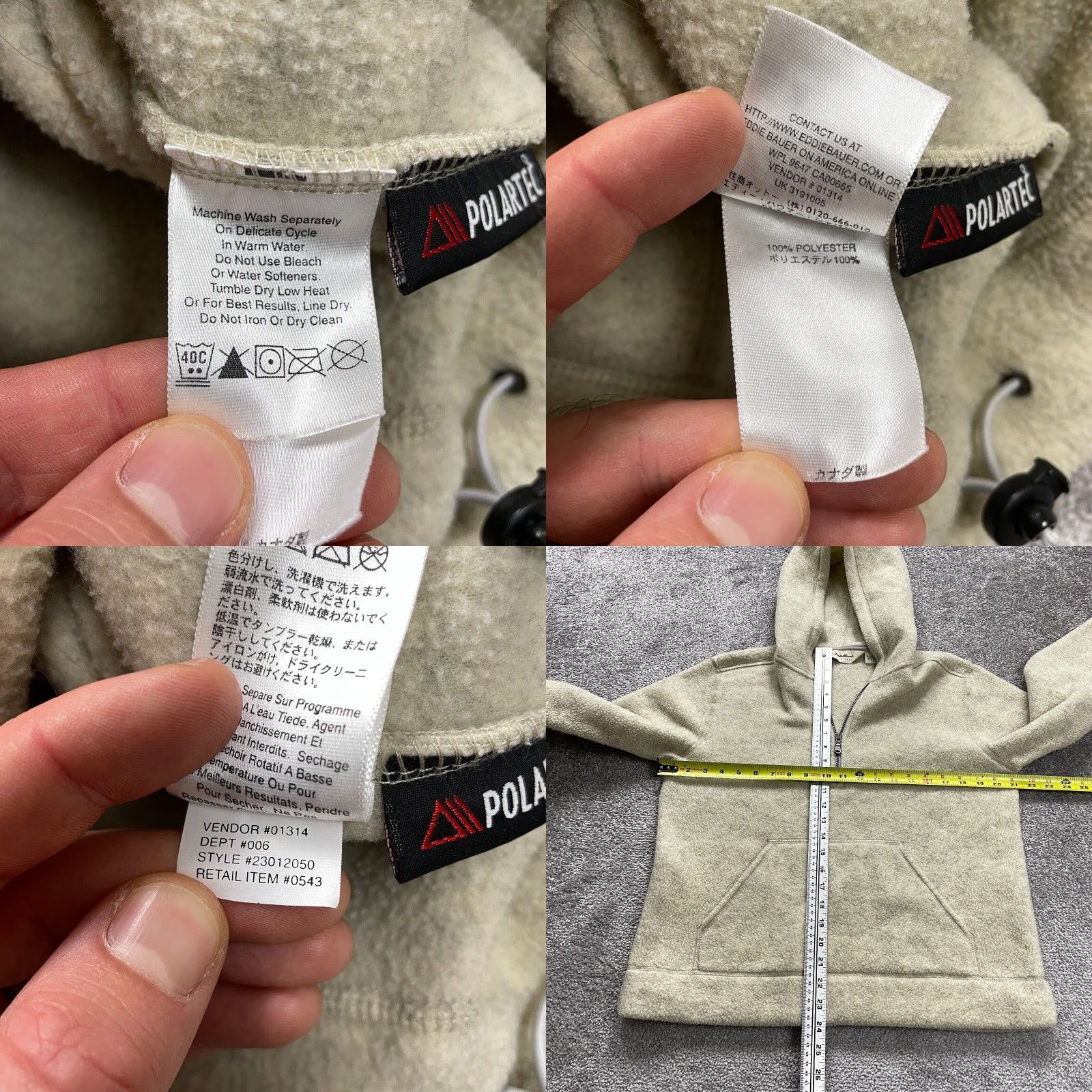 Eddie Bauer Eddie Bauer Jacket Women XS Beige 1/4 Snap Polartec Fleece Hoodie Outdoor Hiking Size XS / US 0-2 / IT 36-38 - 8 Thumbnail