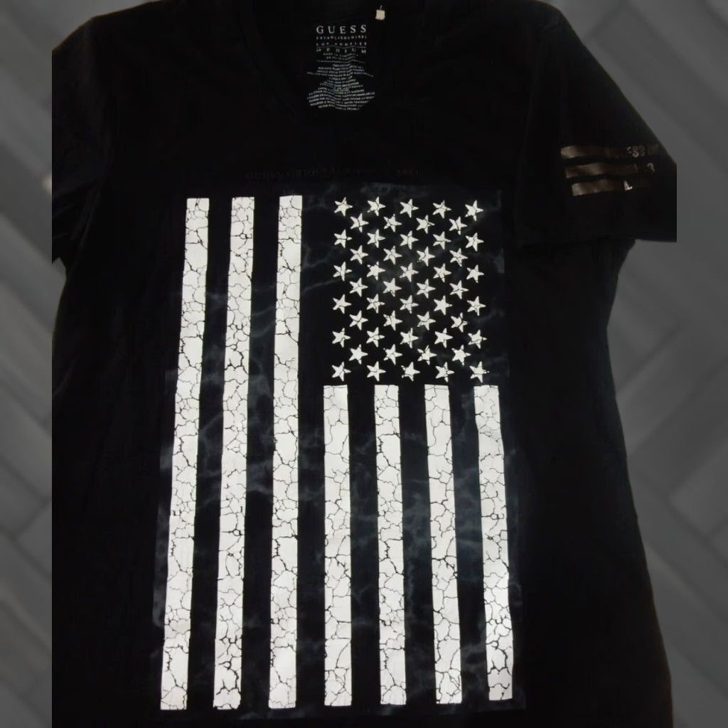 Guess GUESS T-Shirt Men Short Sleeve Size M Black Cotton Shirt Mens Size US M / EU 48-50 / 2 - 1 Thumbnail