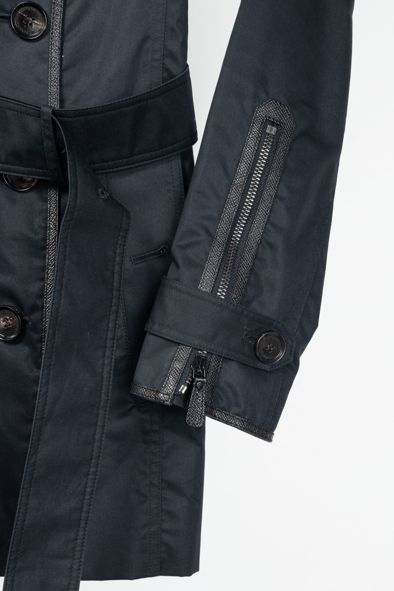Burberry Burberry Cotton Double-Breasted Belted Trench Coat Size XS / US 0-2 / IT 36-38 - 7 Thumbnail