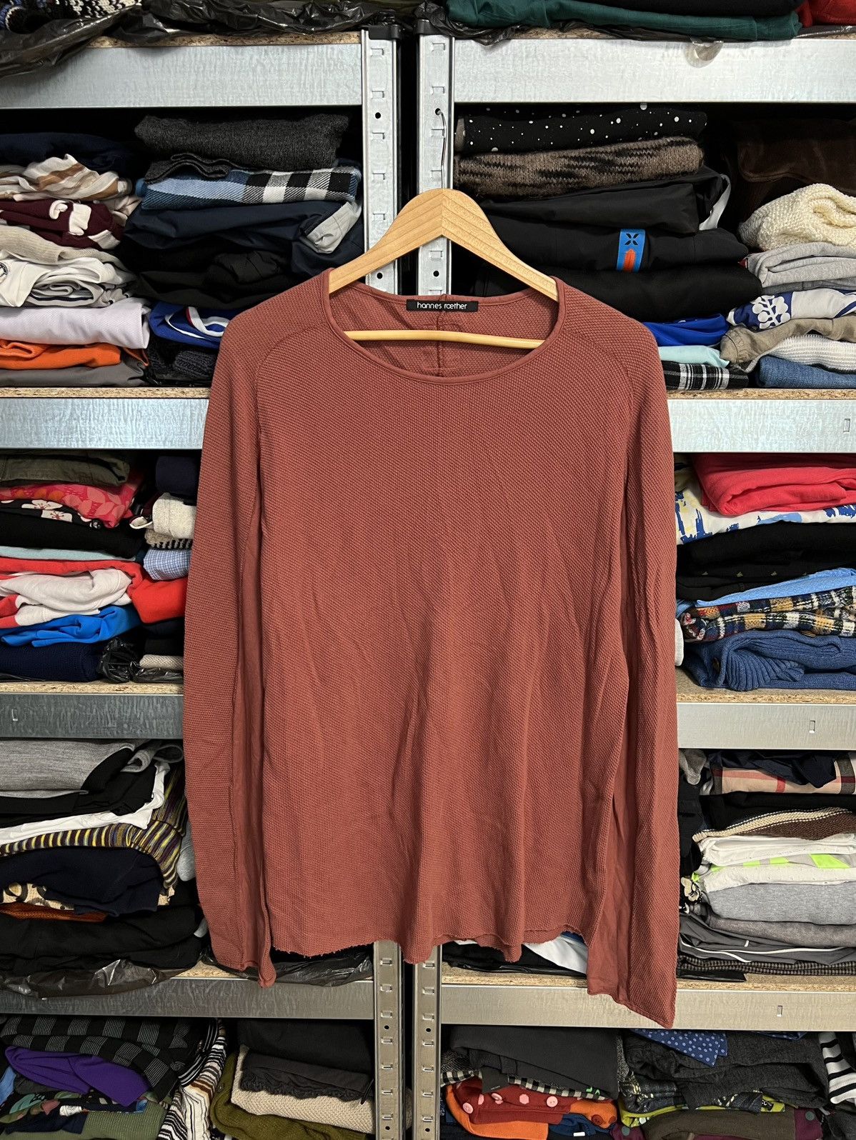 Hannes Roether Avant Garde Long Sleeve T-Shirt Sz S Pullover