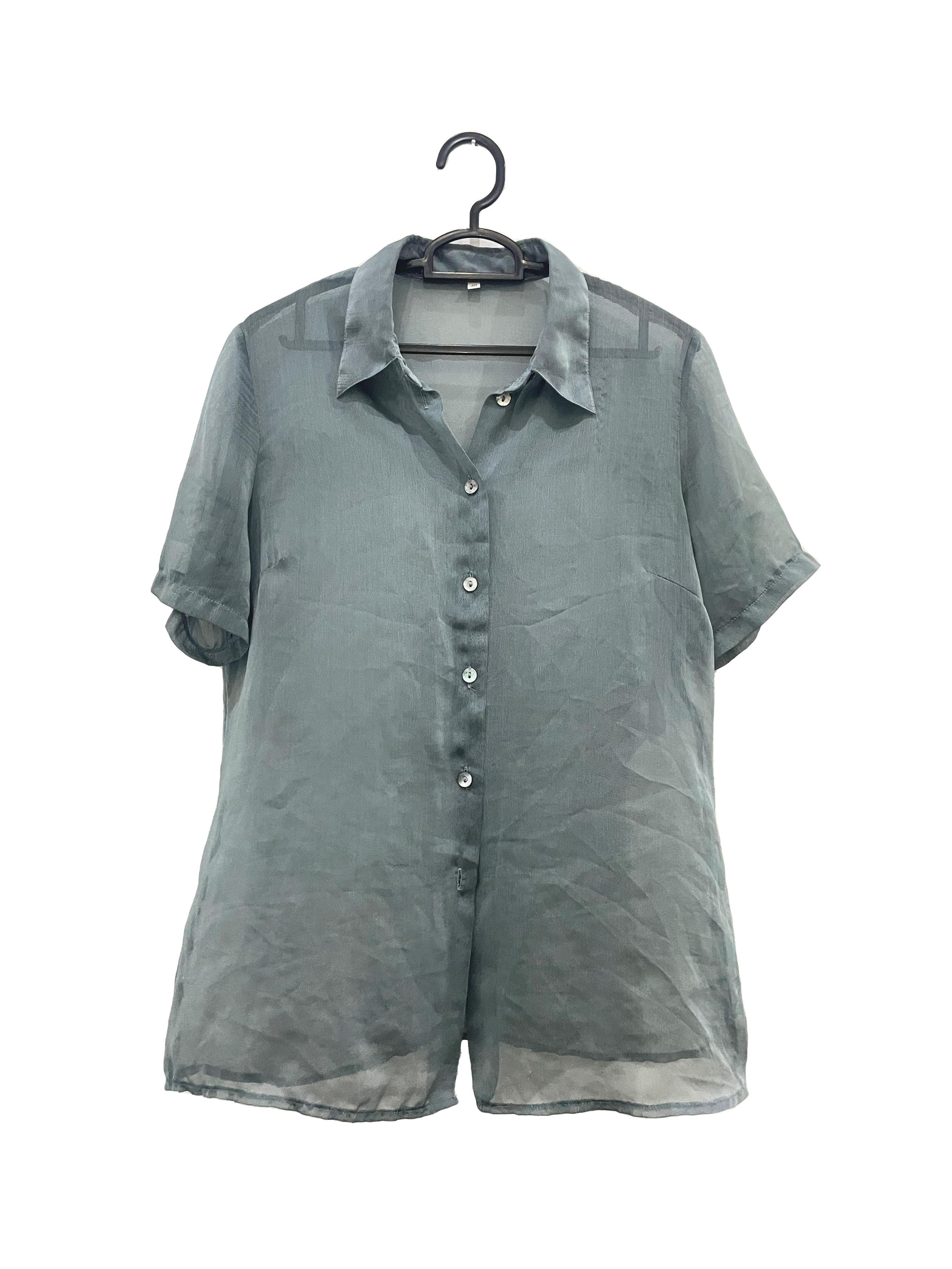 Designer × Vintage Mother of Pearl button up Size US XXS / EU 40 - 1 Thumbnail