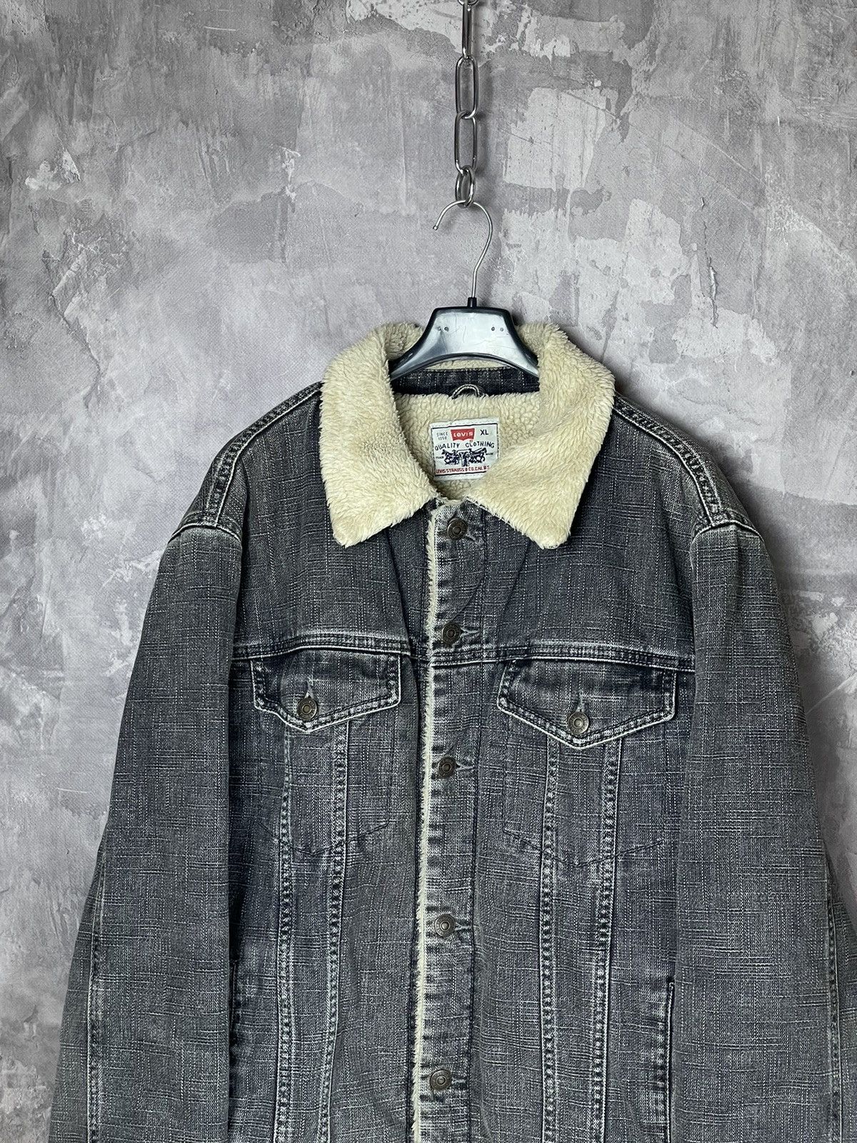 Levi's × Vintage Levi’s Vintage Made in U.S.A Sherpa Jacket 90s Size US XL / EU 56 / 4 - 2 Thumbnail