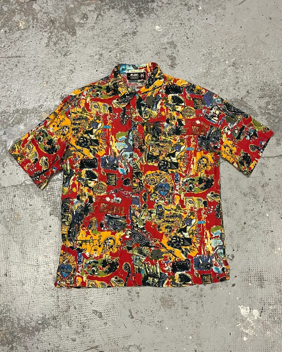 2000s Jean Paul Gaultier Basquiat Red Shirt
