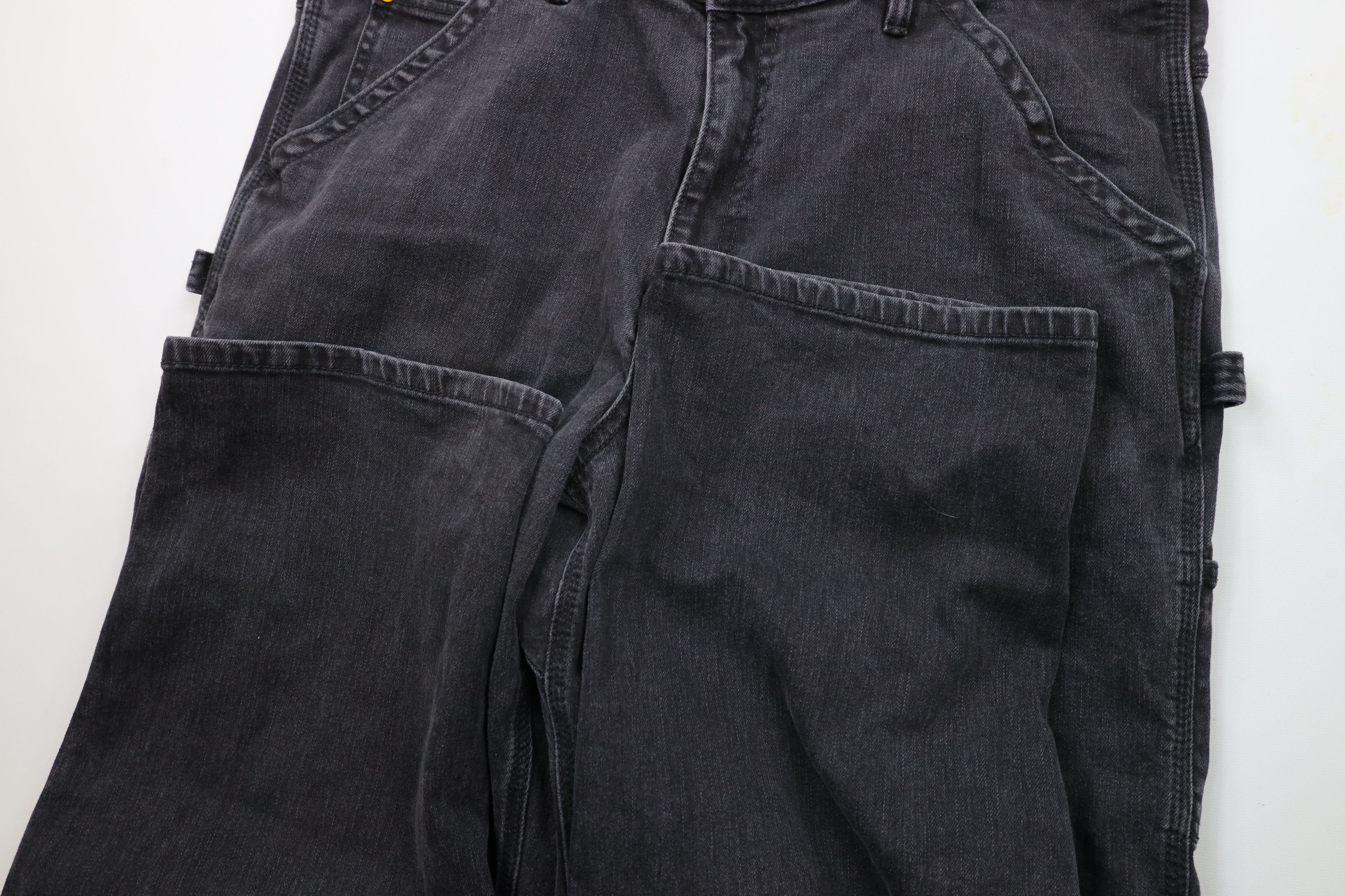 Caterpillar × Vintage Vintage Caterpillar Out Wide Leg Dungaree Denim Jeans Black Size US 38 / EU 54 - 5 Thumbnail