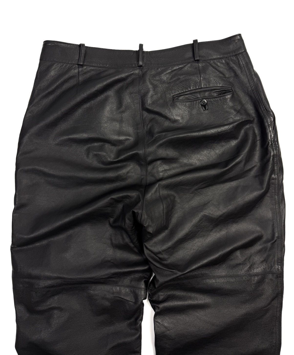 Leather Vintage Leonardo Vera Pelle Italy Leather Pants Relaxed Fit Size US 34 / EU 50 - 8 Thumbnail