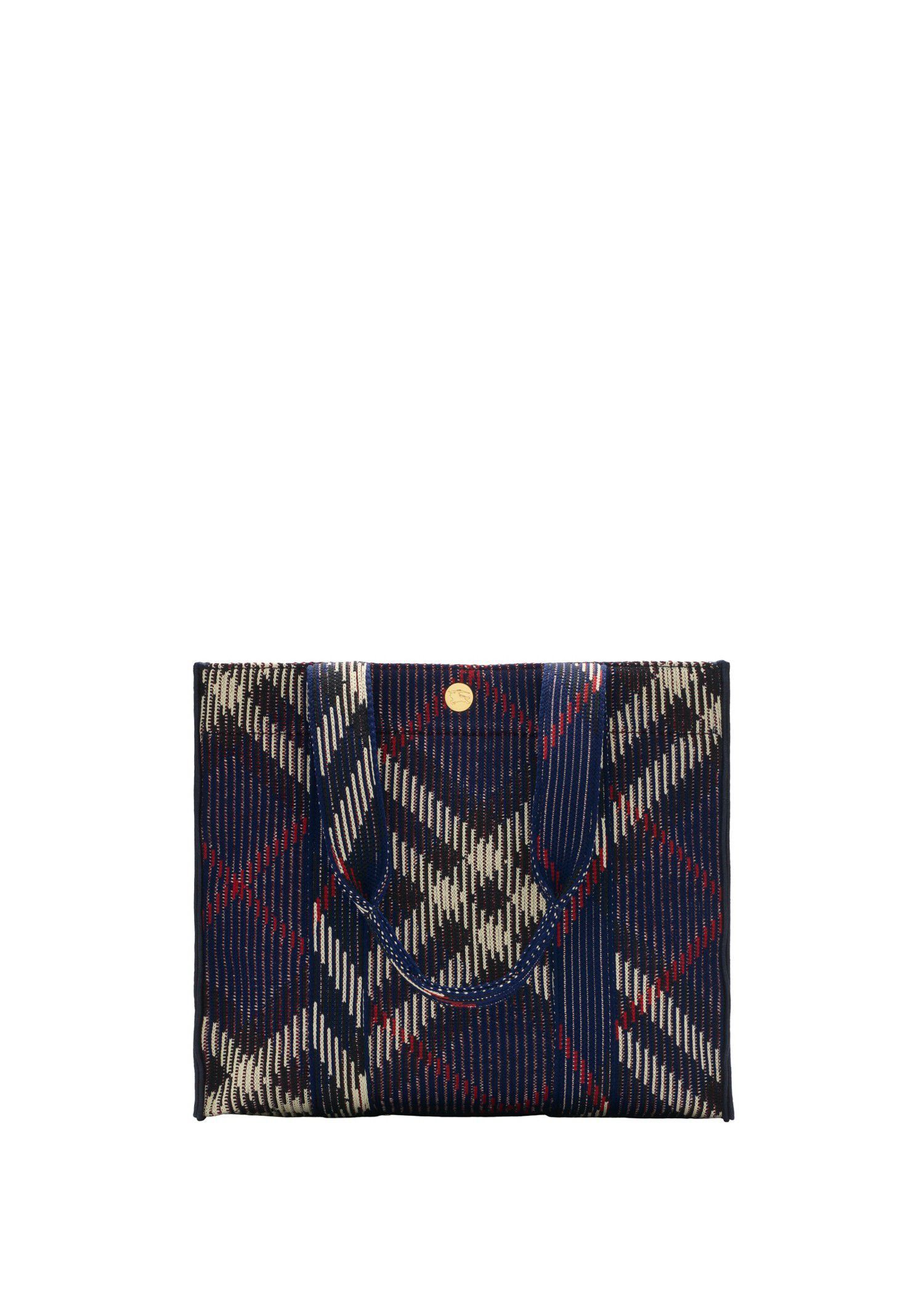 Burberry o1w1db10226 Size: OS / Small Check Knitted Tote Bag Size ONE SIZE - 4 Thumbnail
