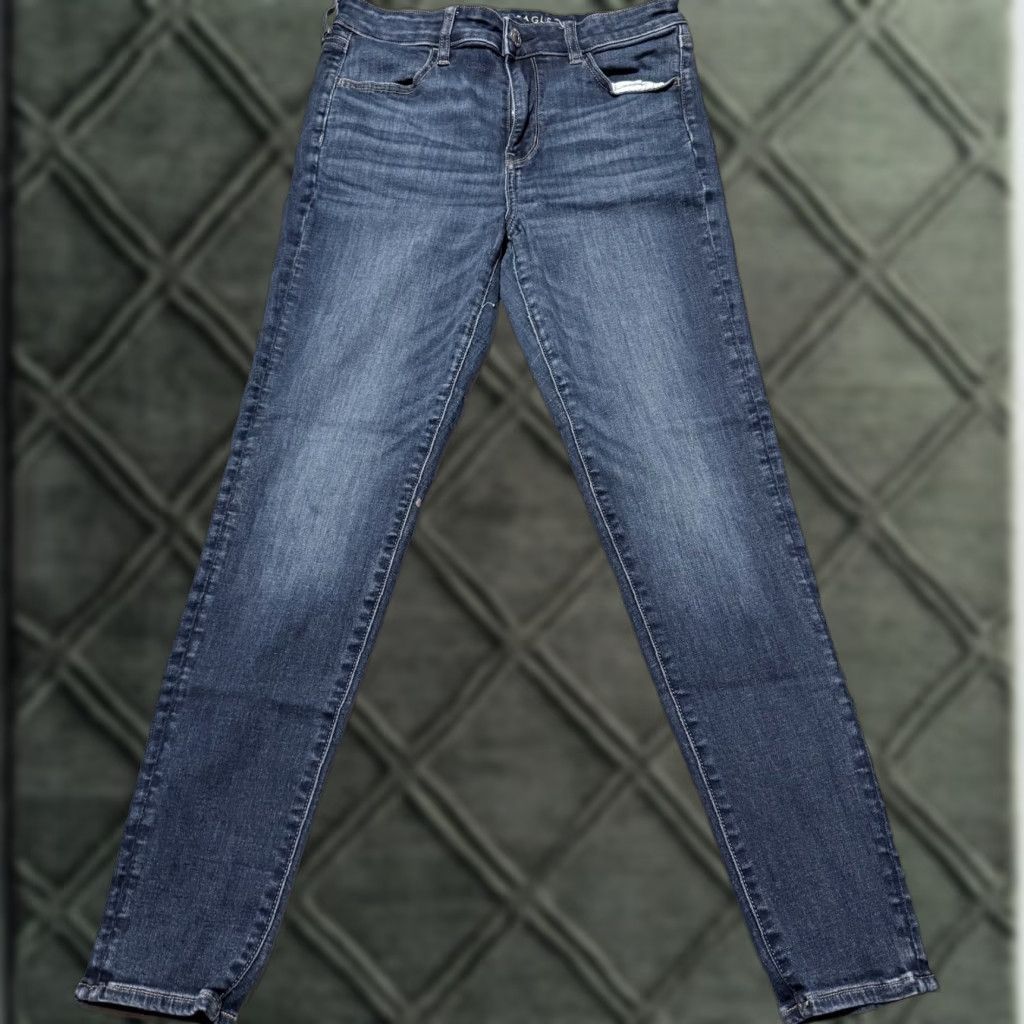 American Eagle Outfitters American Eagle Outfitters Jeans Women's Blue Denim Zip Fly 10 Next Level Stretch Skinny 5-Pocket Comfort Size 32" / US 10 / IT 46 - 1 Thumbnail