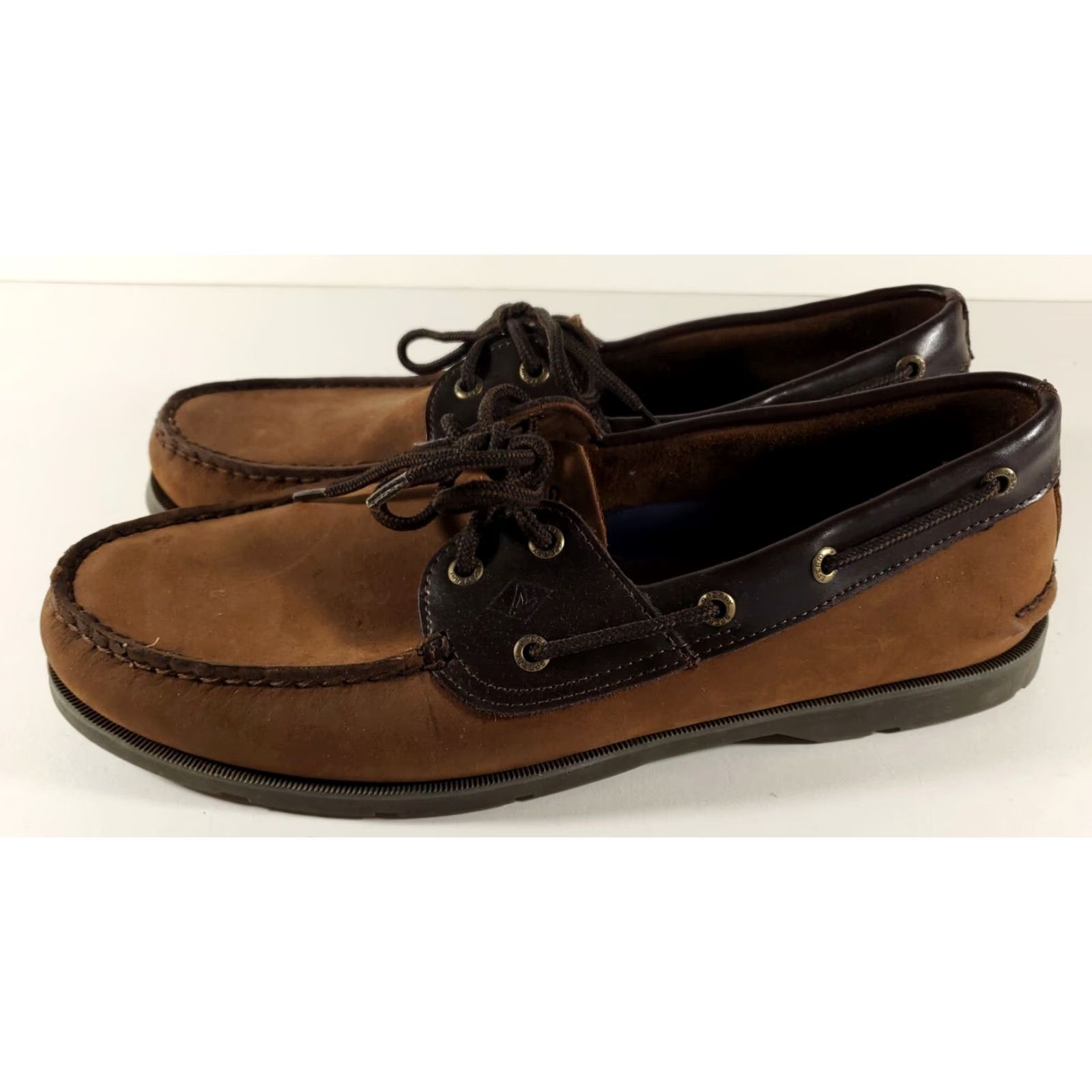 Sperry Sperry Top-Siders Suede Leather Two-Tone Brown Loafers Mens 12 Size US 12 / EU 45 - 3 Thumbnail