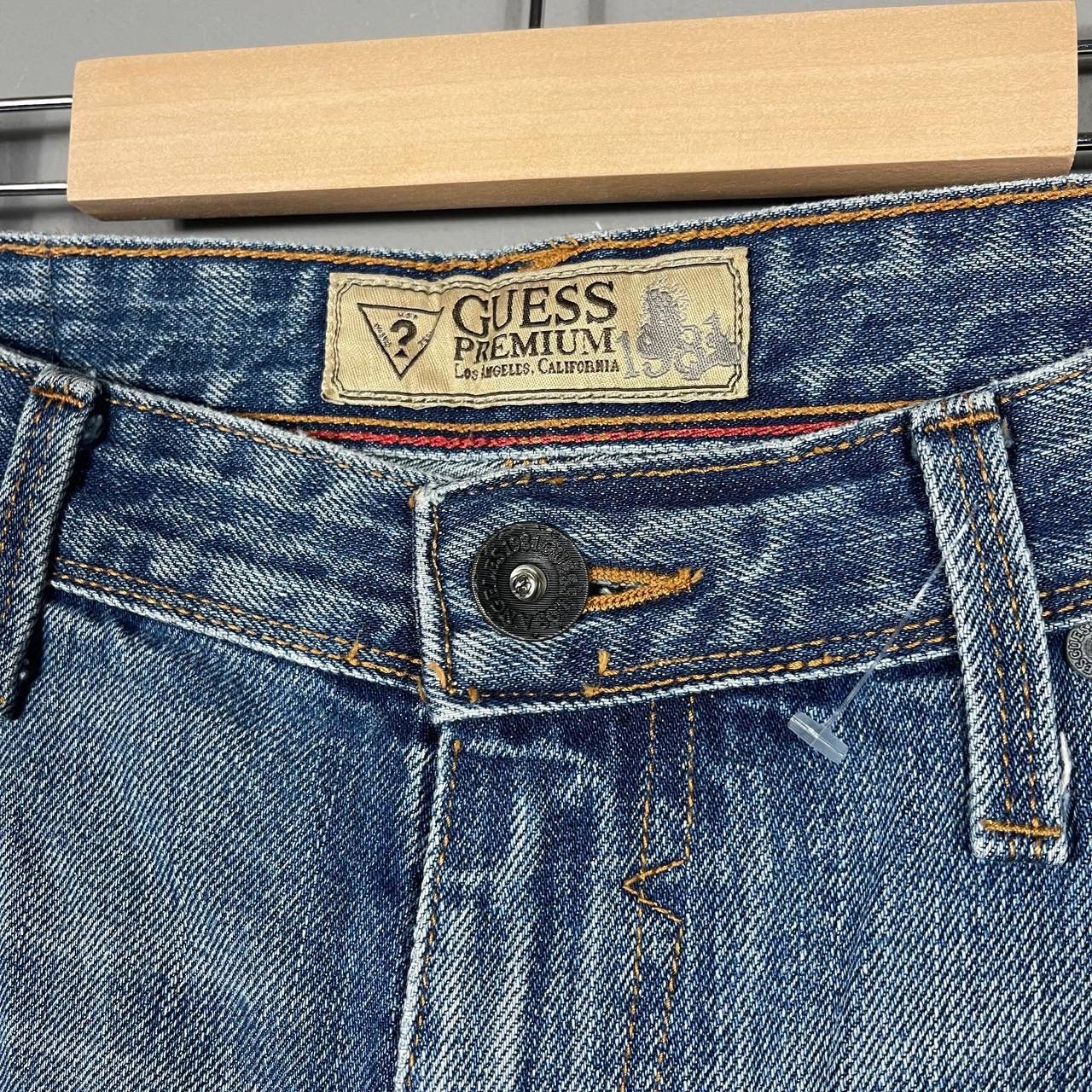 Guess × Vintage Guess Premium Lincoln Distressed Patchwork Jeans - Size 33 Size US 33 - 3 Thumbnail