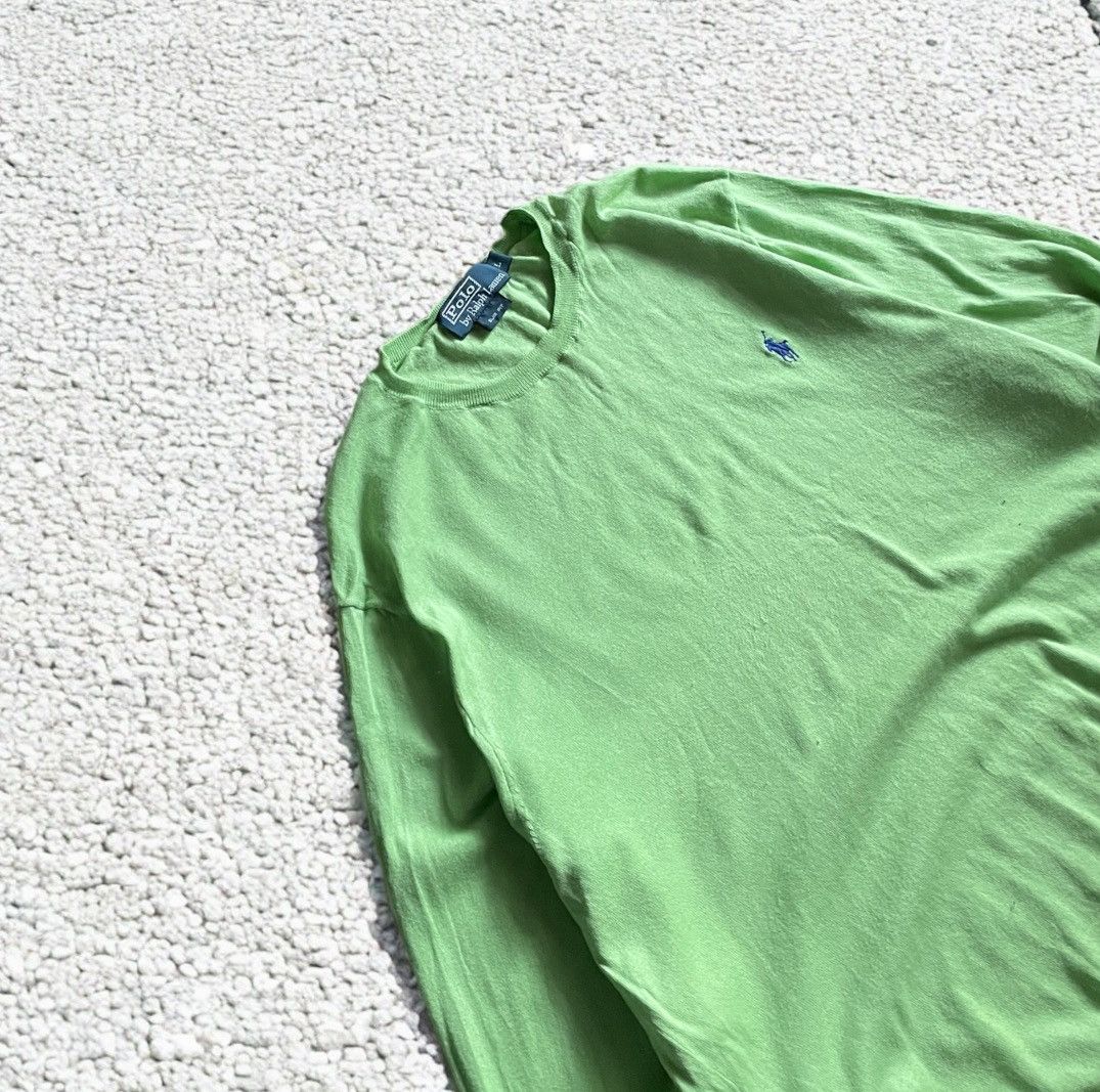 Polo Ralph Lauren × Ralph Lauren × Vintage Vintage Light Green Polo Ralph Lauren Sweater PRL Y2K Size US L / EU 52-54 / 3 - 2 Thumbnail