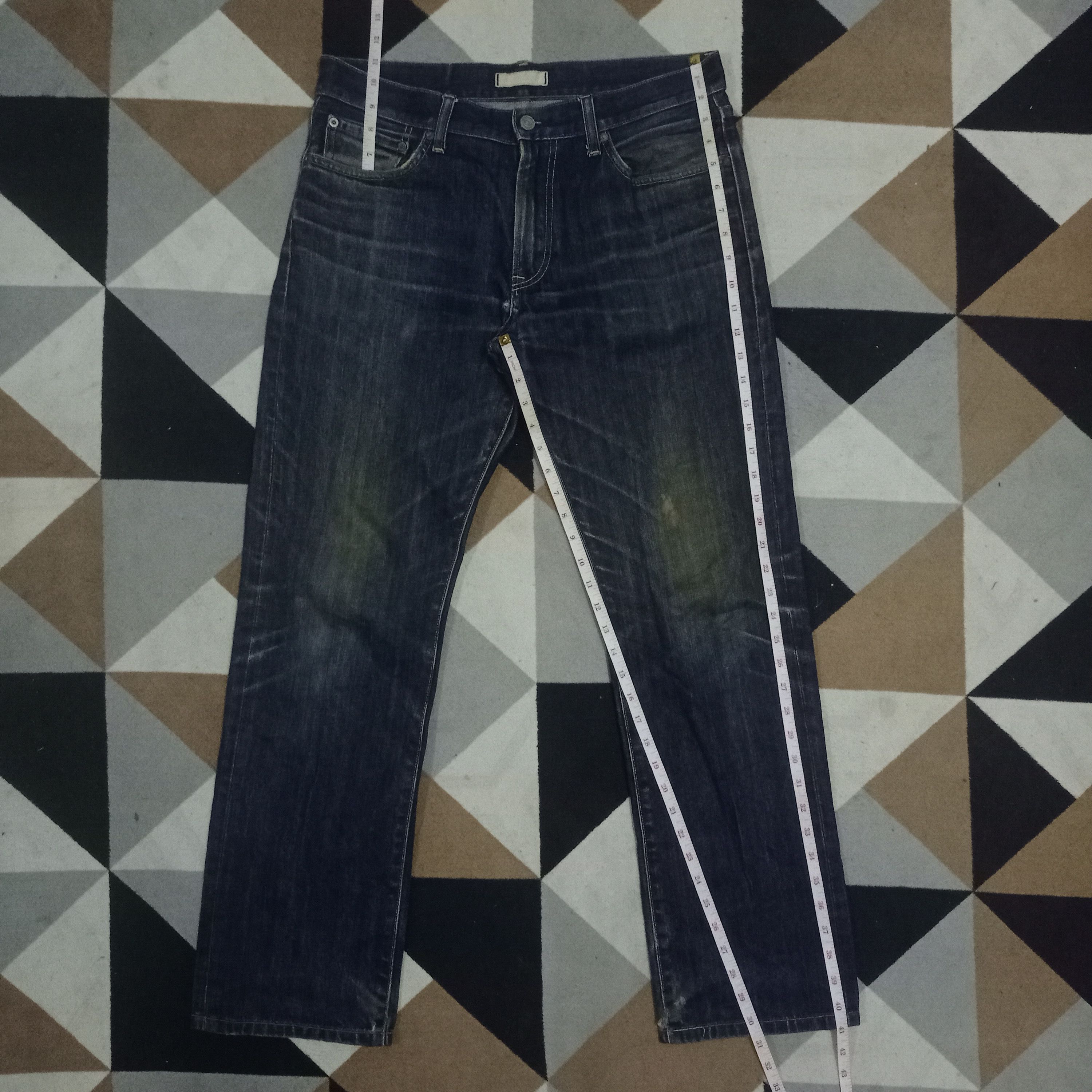 Japanese Brand × Uniqlo Vintage Japanese Uniqlo Mud Wash Style Loose Jeans 34x31 Size US 34 / EU 50 - 10 Thumbnail
