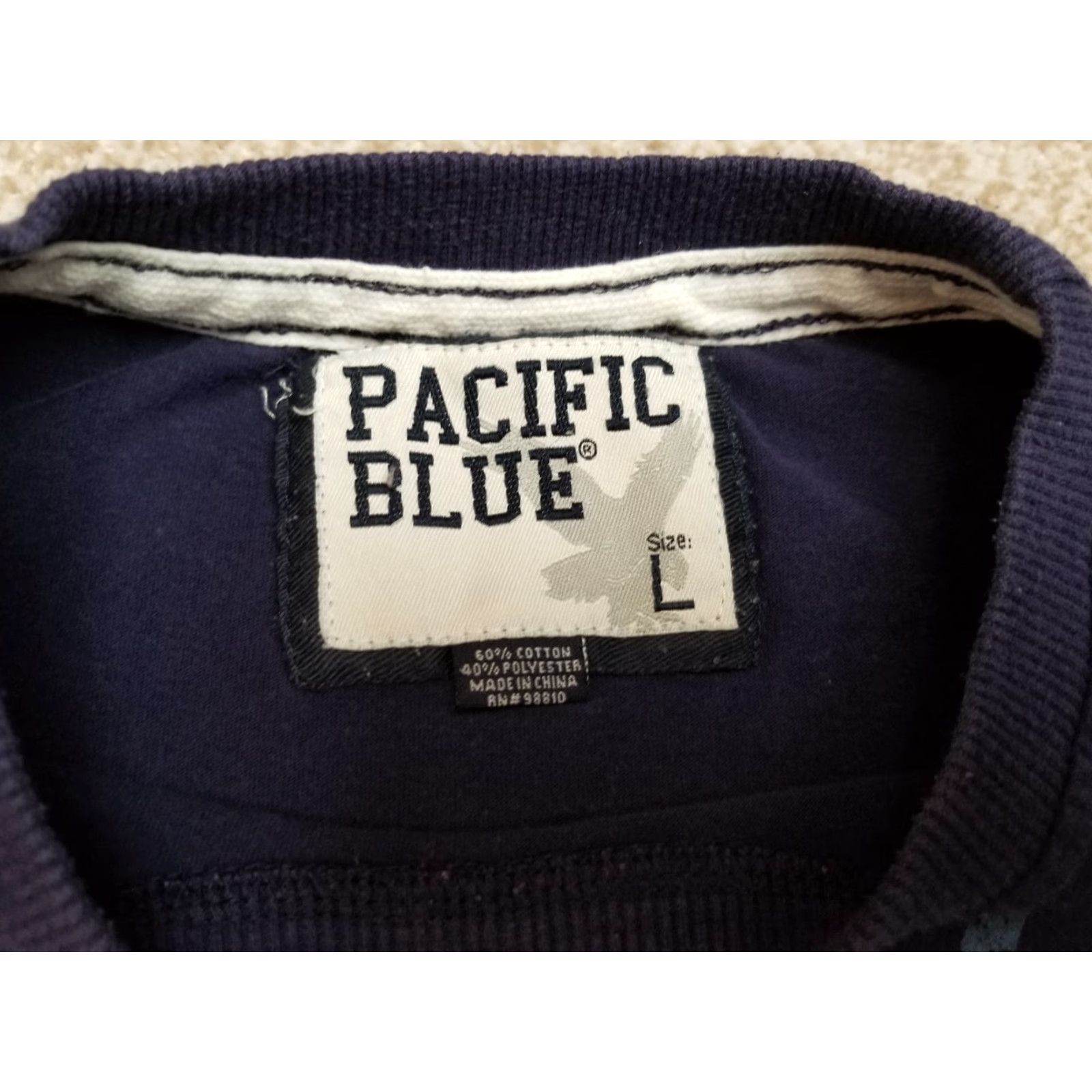 Vintage Pacific Blue T Shirt Mens Large Blue Crewneck Casual US Eagle TEE Size US L / EU 52-54 / 3 - 4 Thumbnail