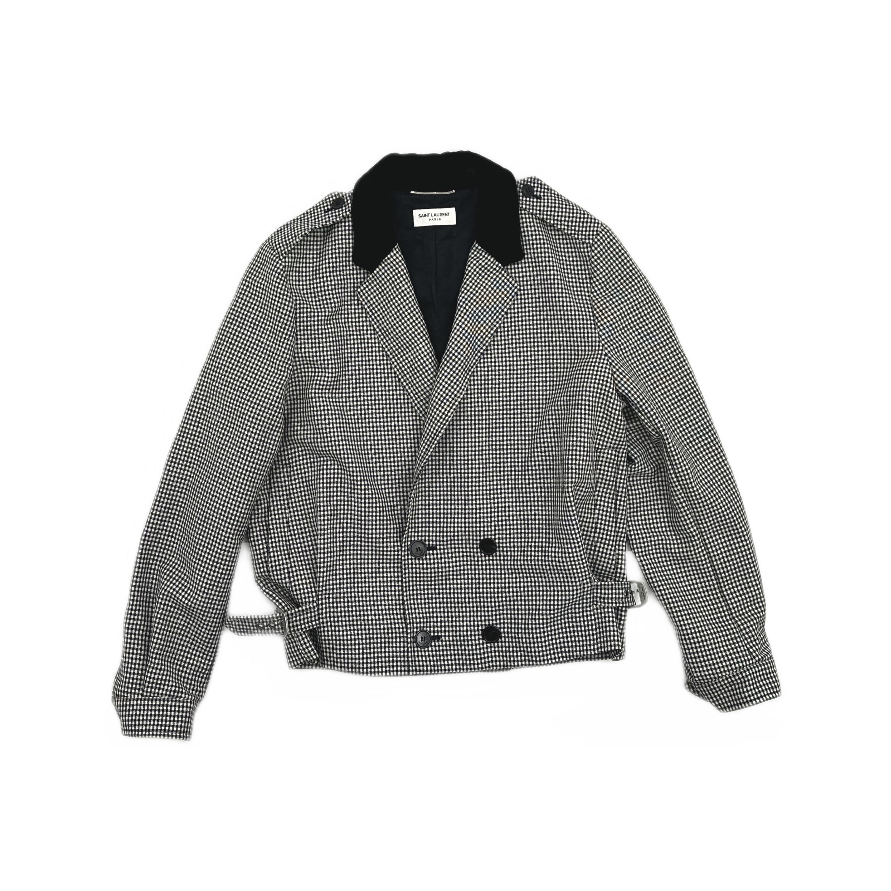 Saint Laurent Paris Saint Laurent Check Double Breasted Jacket Size M Size US M / EU 48-50 / 2 - 1 Thumbnail