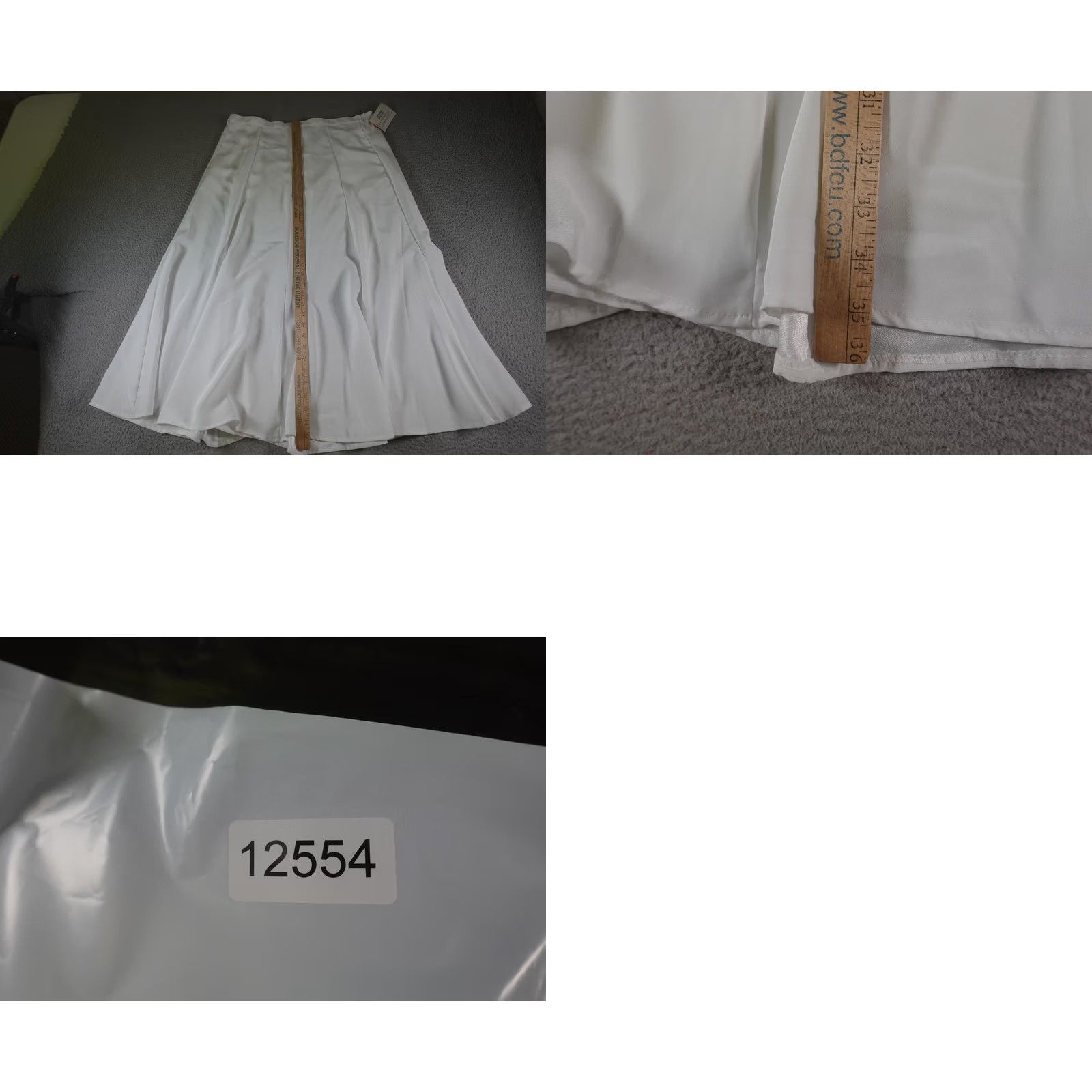 DANCER Vintage Western Skirt Womens Large White Long Flare Cowgirl Rodeo Dance Show Size 36" / US 14 / IT 50 - 9 Thumbnail