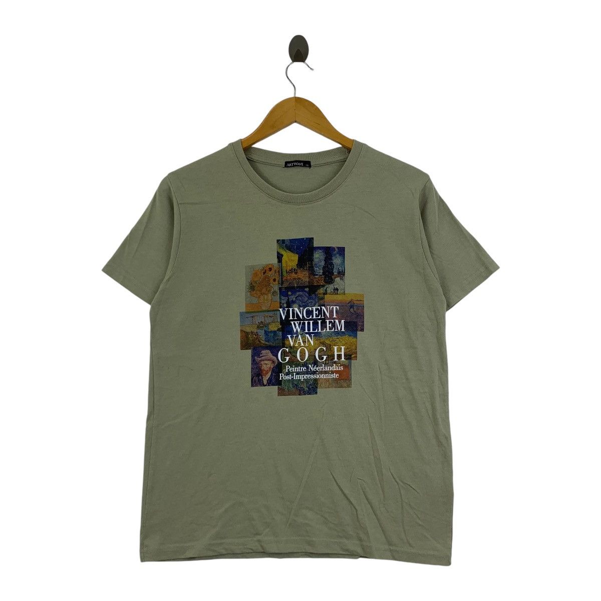 Vintage VINCENT VAN GOGH FINE ARTS Sunflowers Painting Tee Shirt Size L / US 10 / IT 46 - 1 Thumbnail
