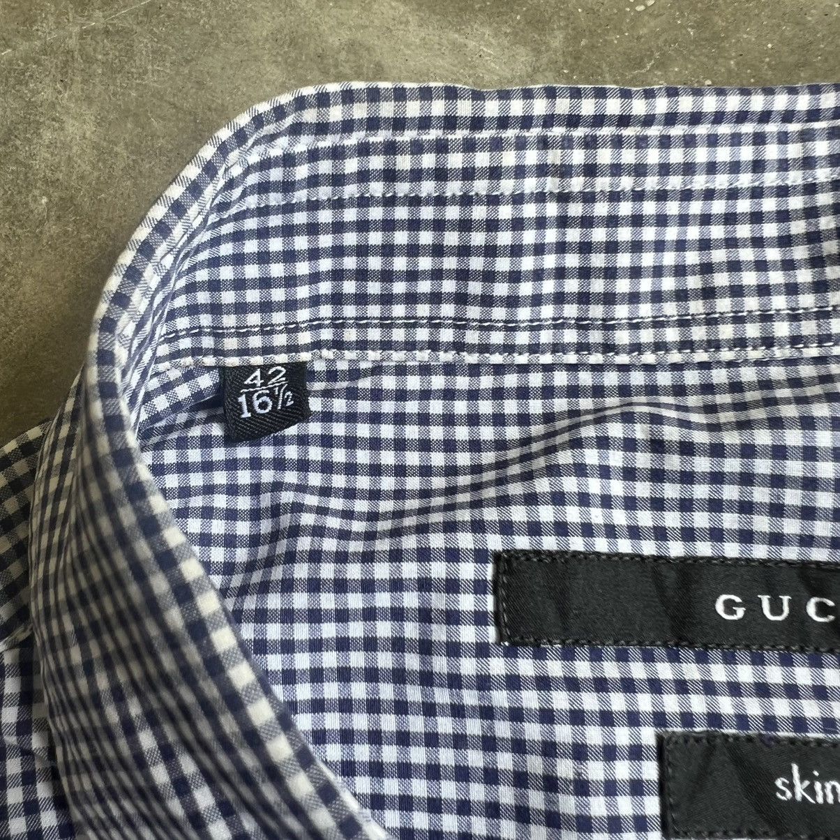 Gucci Gucci Gingham Long Sleeve Button up Shirt Size US M / EU 48-50 / 2 - 8 Thumbnail