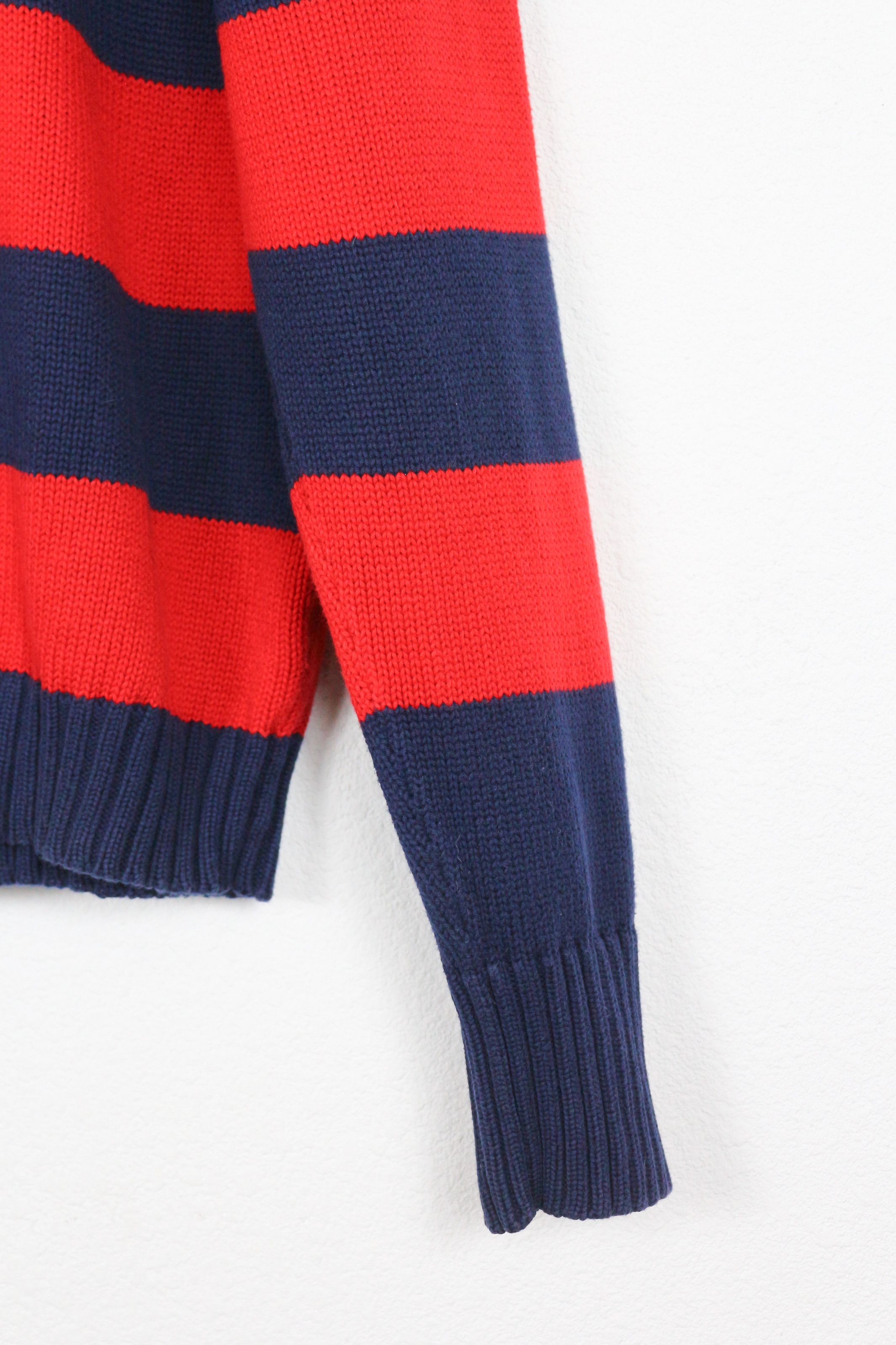 Polo Ralph Lauren Polo Ralph Lauren Logo Wide Striped Knit Sweater Size US XL / EU 56 / 4 - 2 Thumbnail