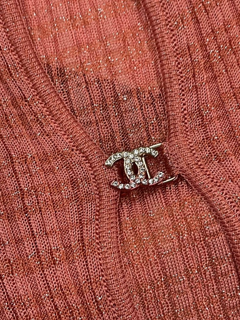 Chanel Chanel 22P orange diamond buckle knitted short sleeves Size XS / US 0-2 / IT 36-38 - 2 Thumbnail