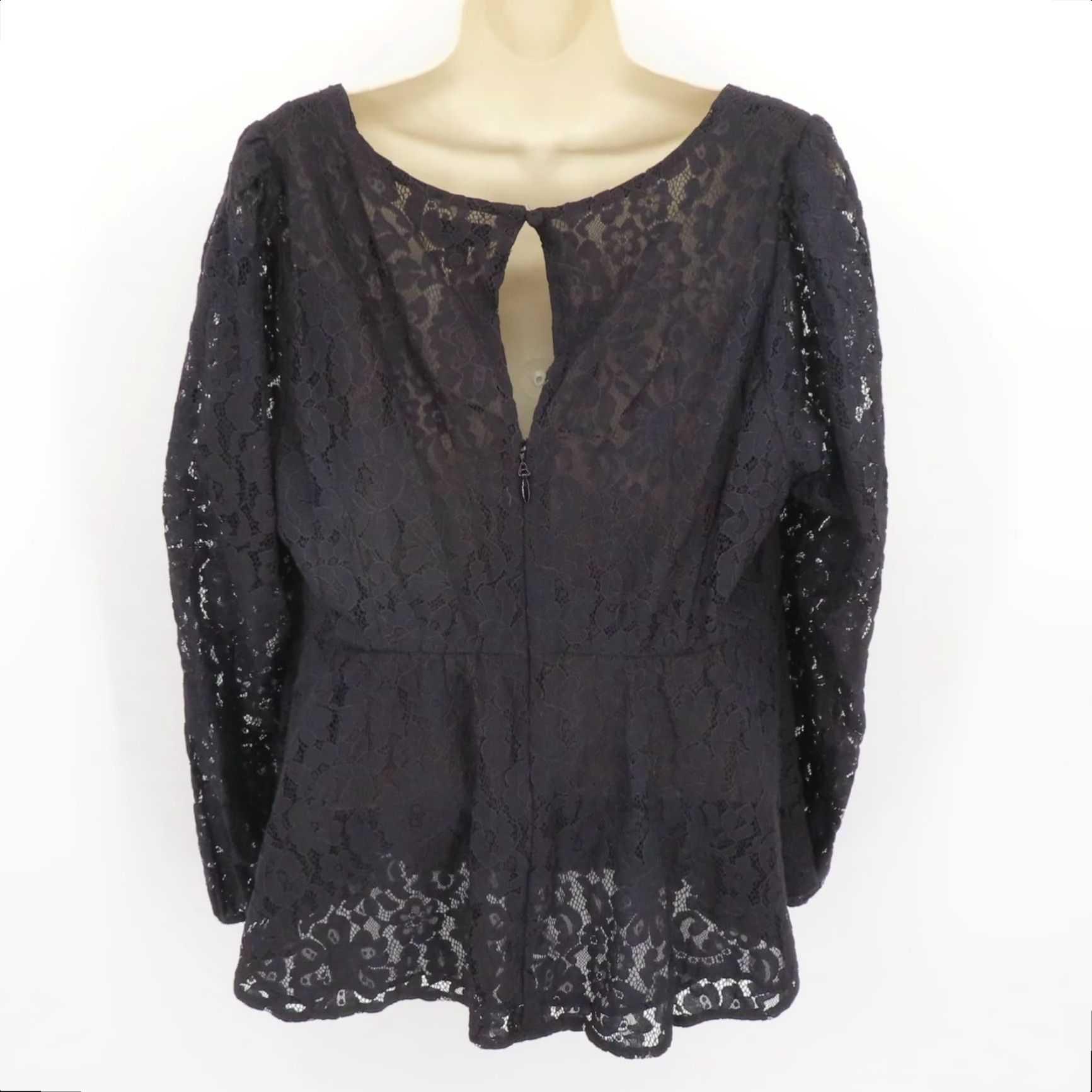 Torrid Torrid Blouse Shirt Women Large Black Floral Lace Sweetheart Neck Top Waist Elastic Puff Nylon Lace Floral Vintage No Size L / US 10 / IT 46 - 5 Thumbnail