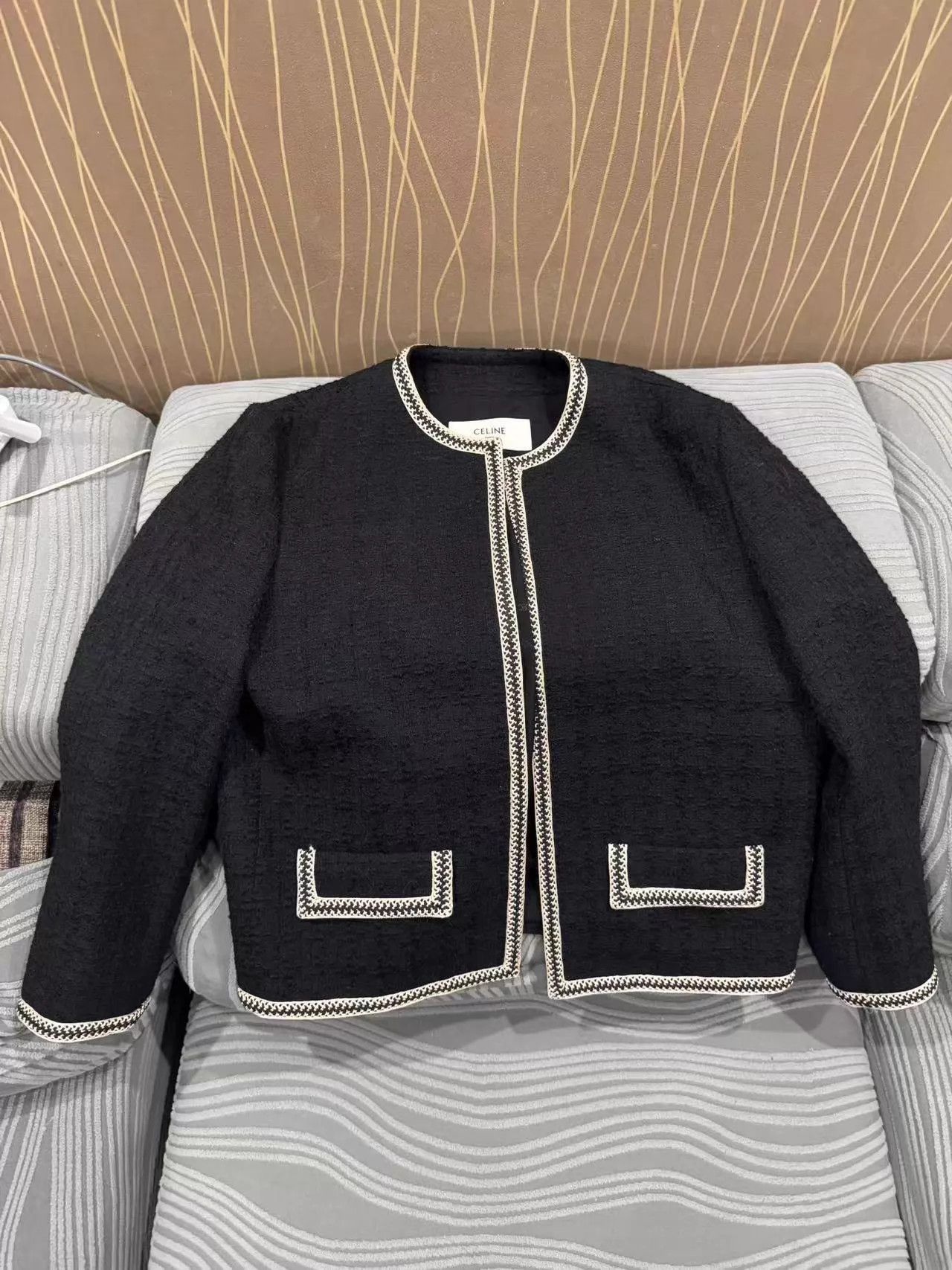 Celine Celine Quilted Wool Jacket Size 42 Size M / US 6-8 / IT 42-44 - 1 Thumbnail