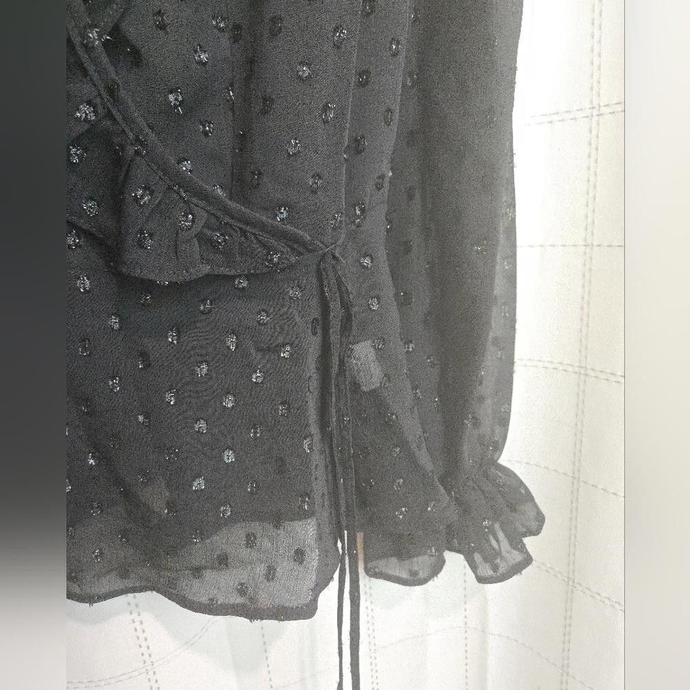 New Look New Look Black Ruffled Top Size S / US 4 / IT 40 - 3 Thumbnail